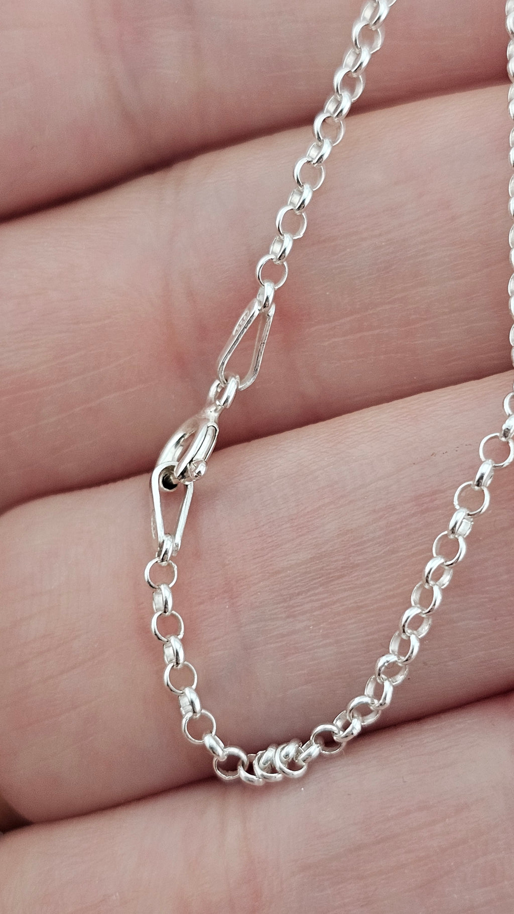 925 Sterling Silver Belcher Chain Necklace 22" ,2.04mm