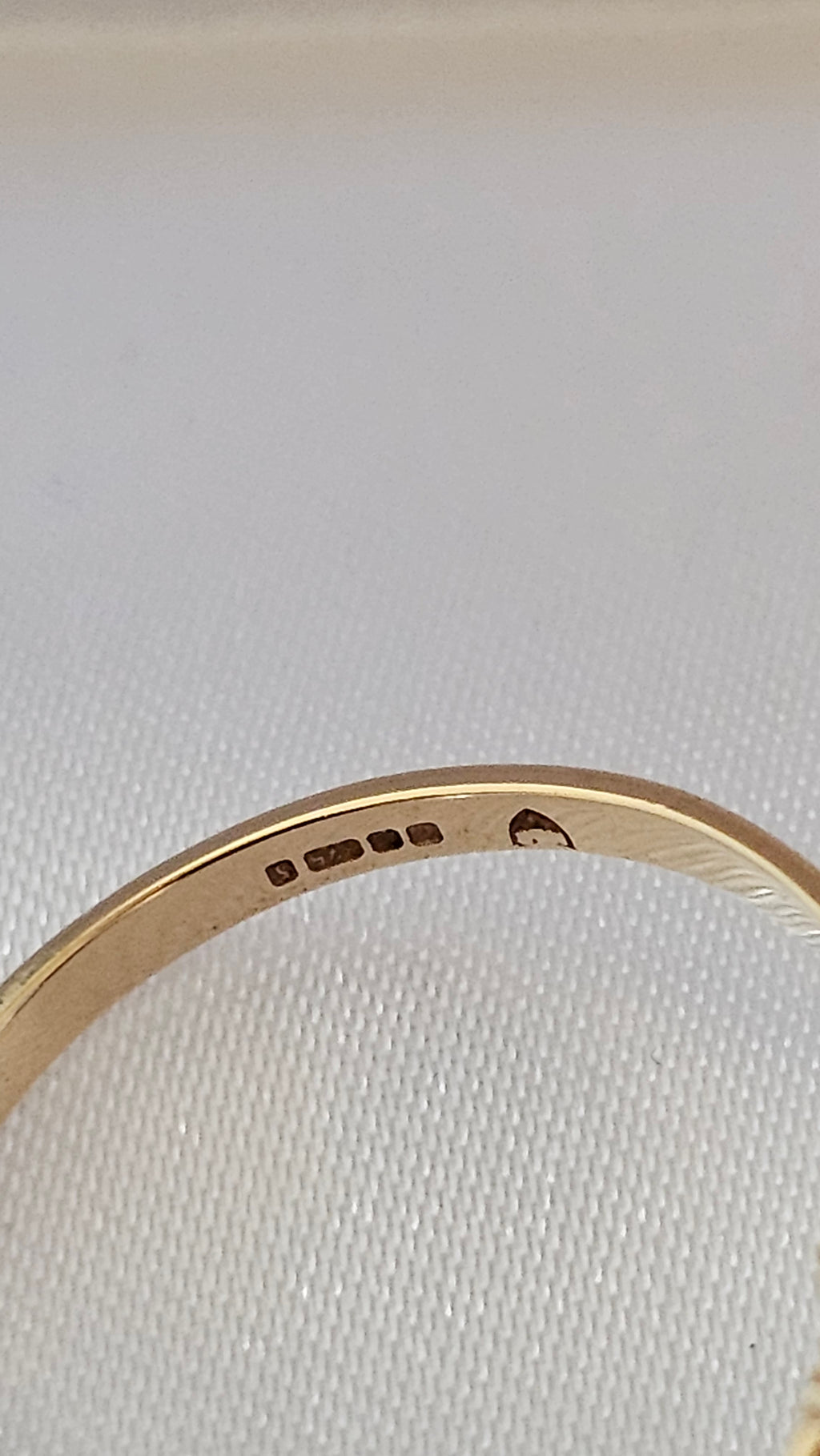 9ct Yellow Gold Natural Sapphire and Diamond Ring , size T 1/2