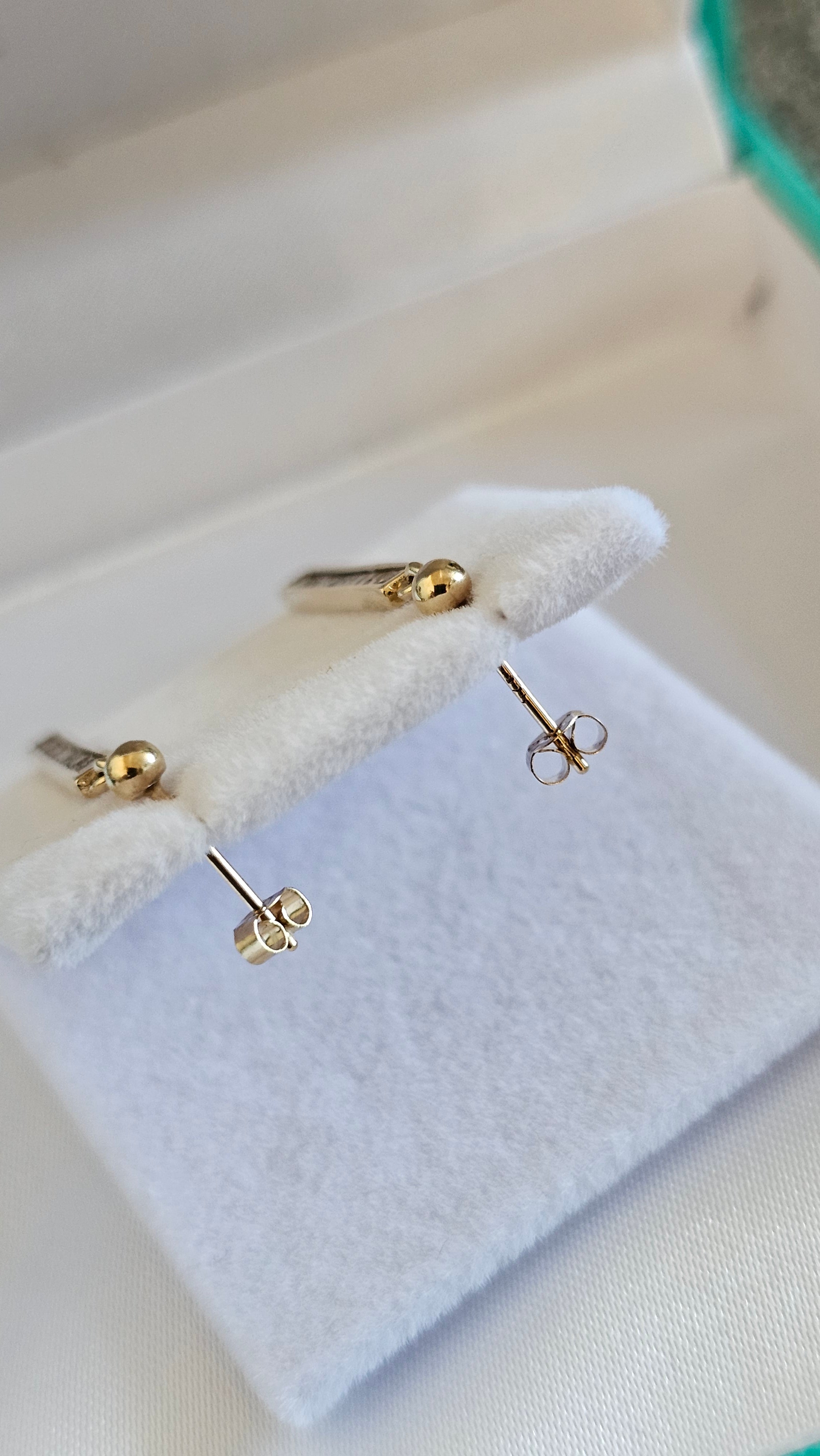 9ct Gold Cubic Zirconia Bar Earrings ,30mm drop