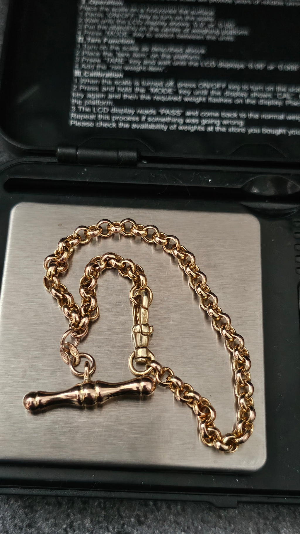 9ct Yellow Gold Albert-Style T-Bar Bracelet , length 18.5cm