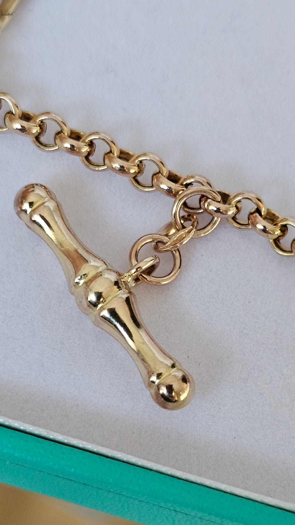 9ct Yellow Gold Albert-Style T-Bar Bracelet , length 18.5cm
