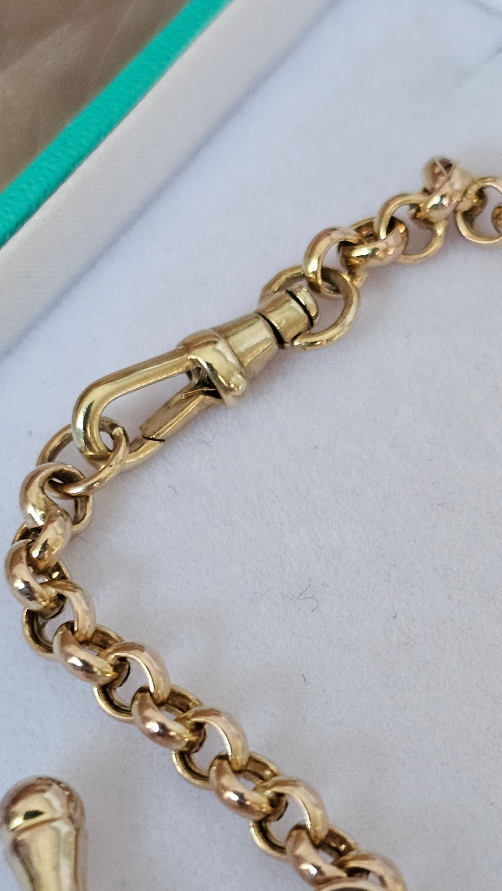 9ct Yellow Gold Albert-Style T-Bar Bracelet , length 18.5cm