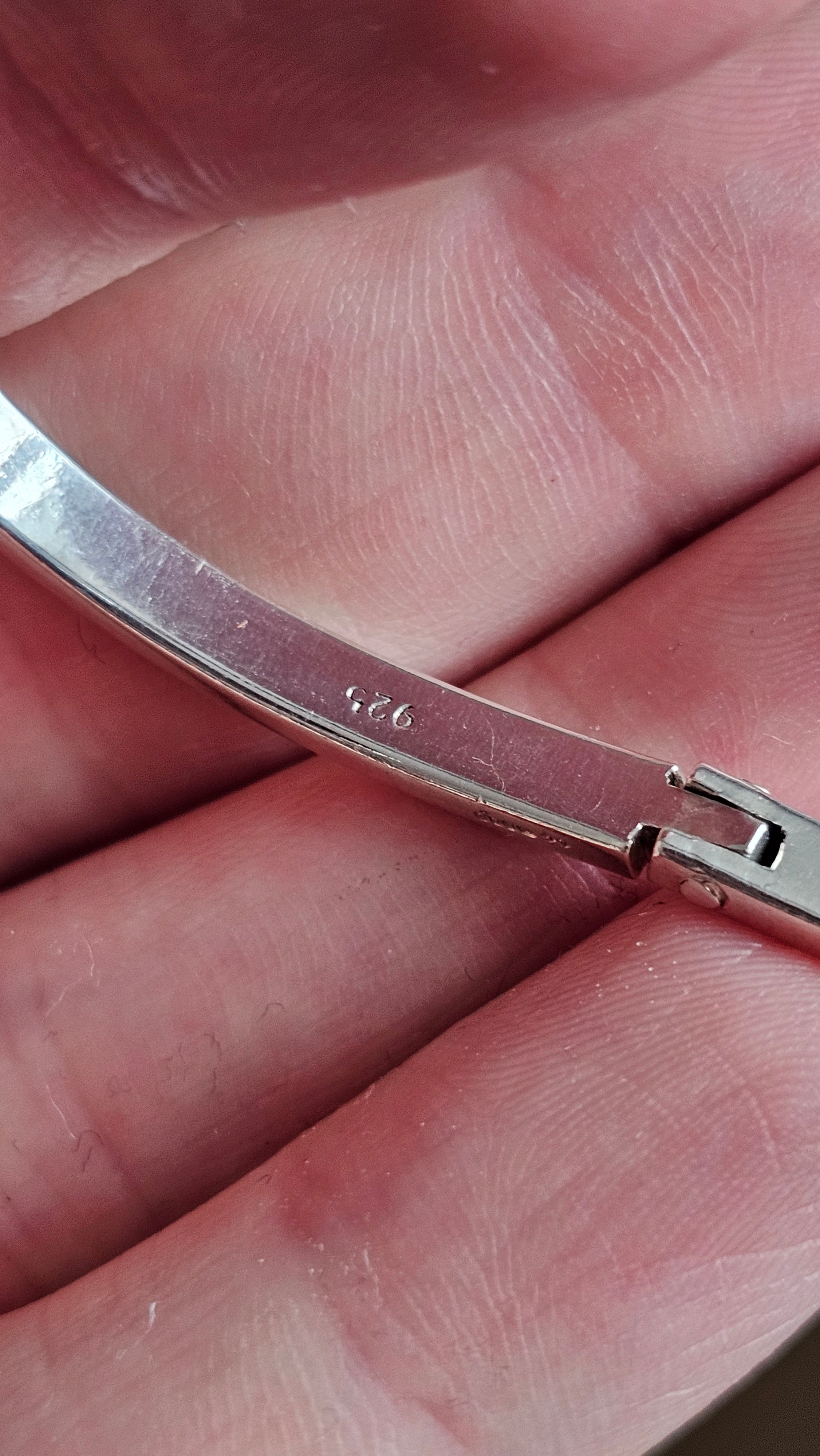 Solid 925 Sterling Silver Belt Buckle Bangle  Adjustable 20.8g