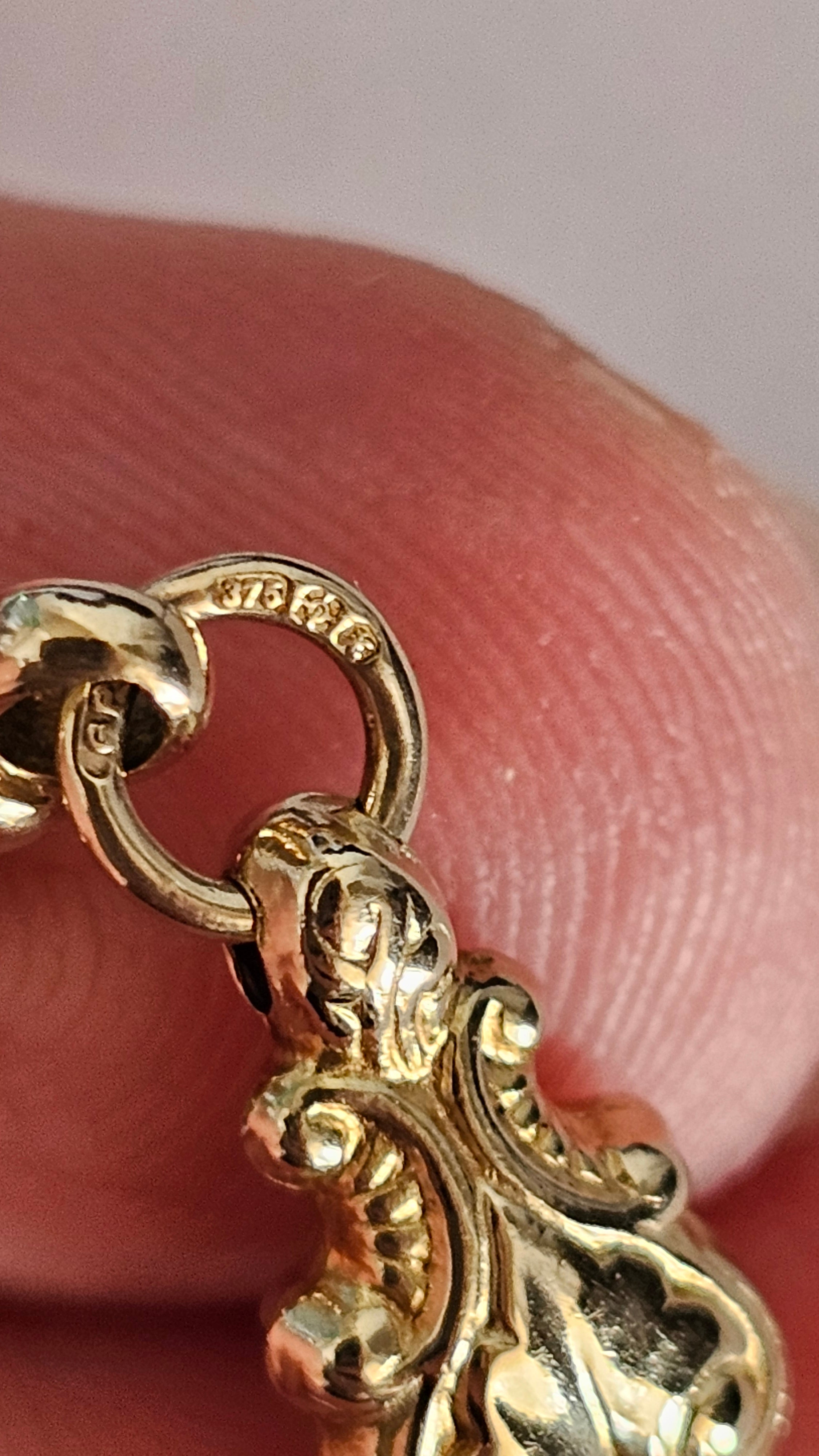 Solid 9ct Yellow Gold Double Albert Chain Bracelet with T-Bar & Dog Clip – 10.9g