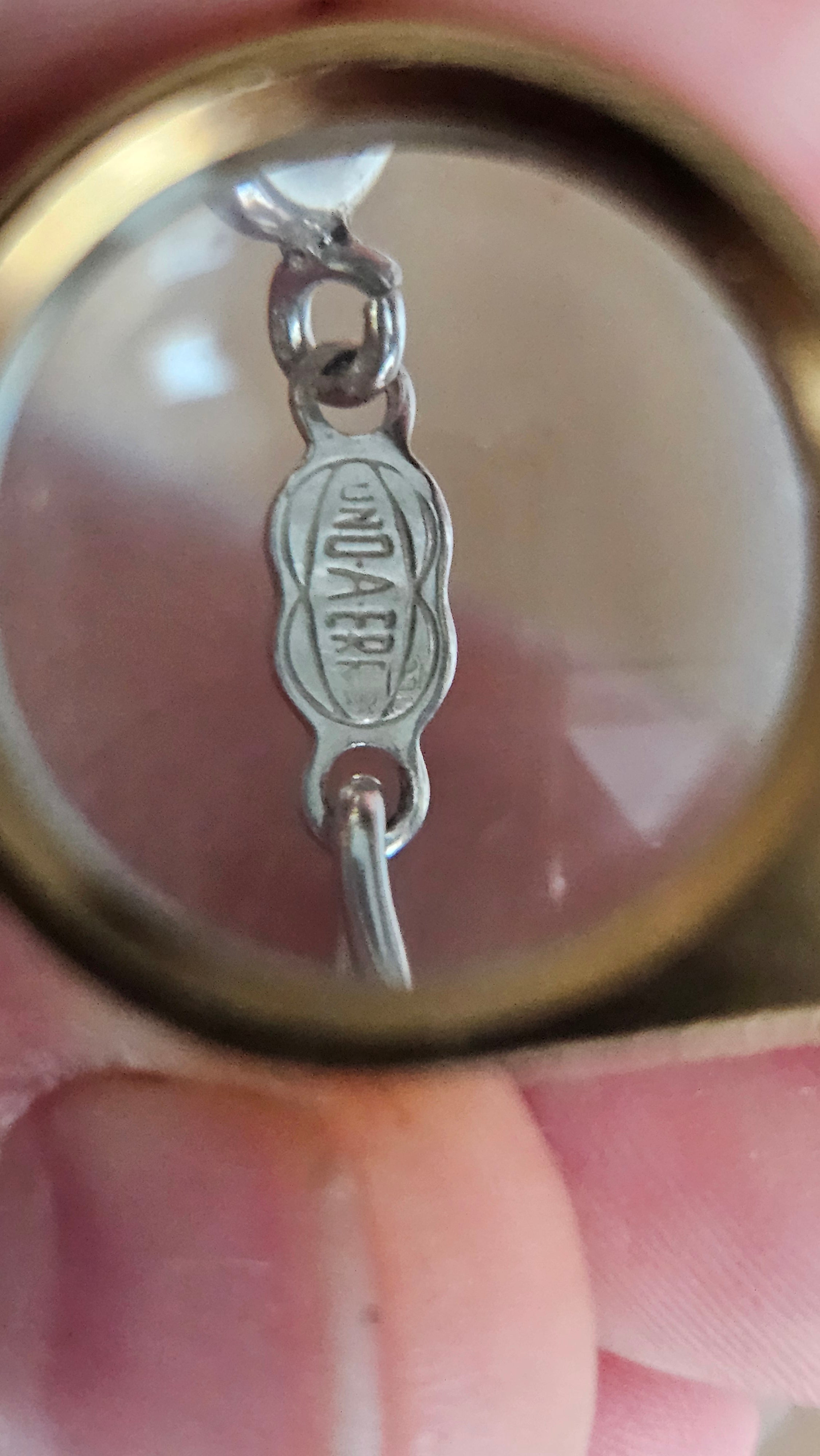Large Vintage Georg Jensen Solid Sterling Silver Floral Locket & Curb Chain (32.1g)