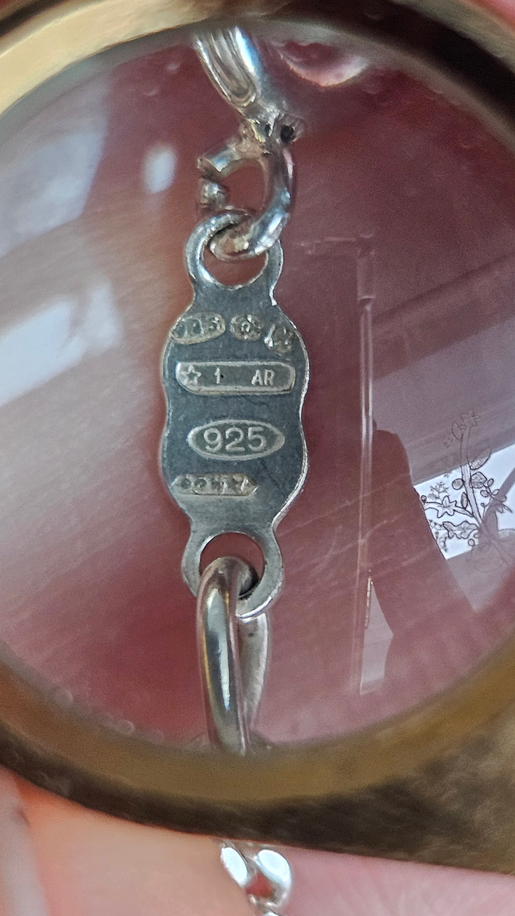 Large Vintage Georg Jensen Solid Sterling Silver Floral Locket & Curb Chain (32.1g)
