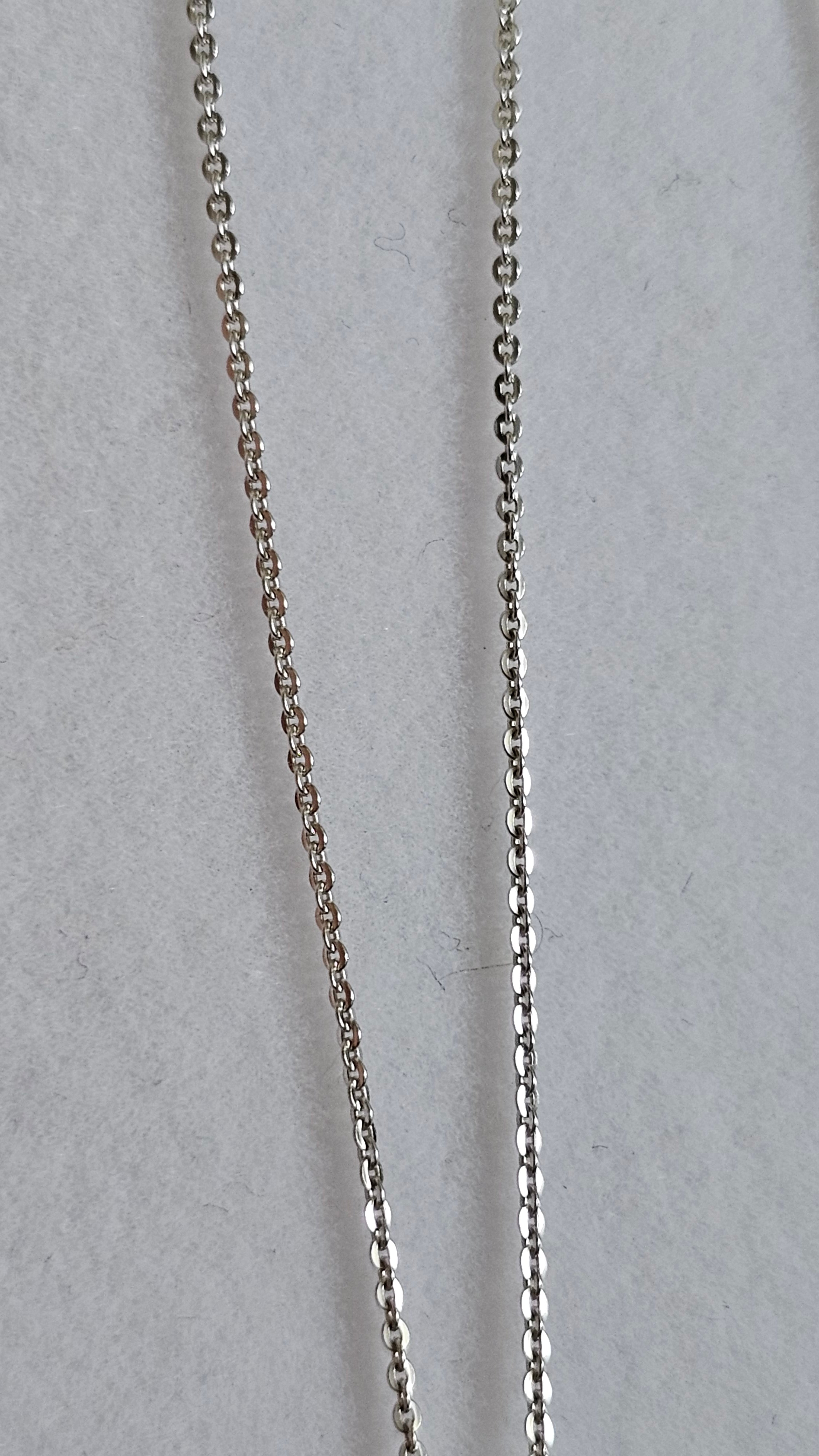Elegant 9ct White Gold Diamond & Ruby Teardrop Necklace 16.5" - 18"