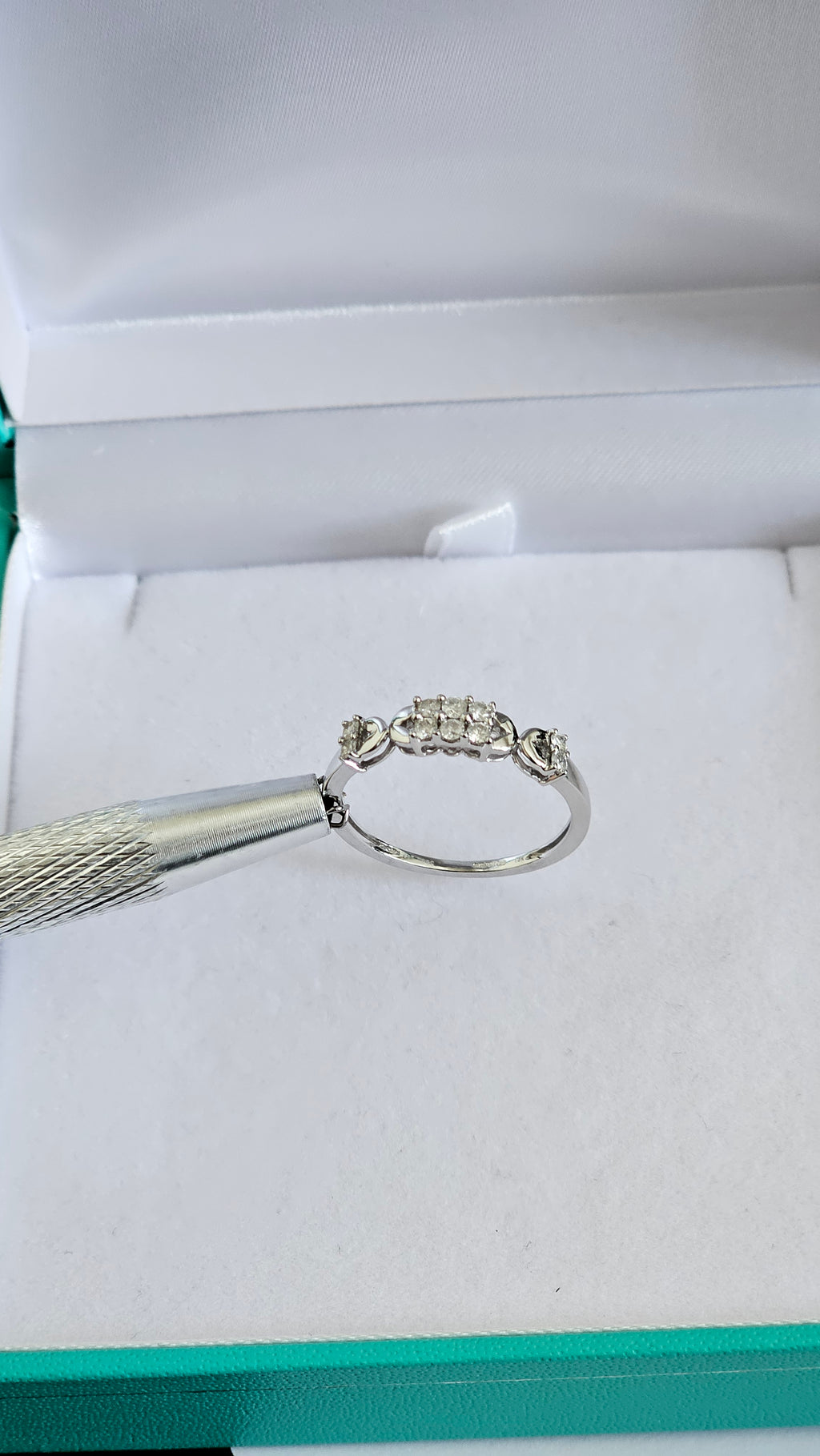 10ct White Gold 0.20ct Natural Diamond Eternity Ring , size Q
