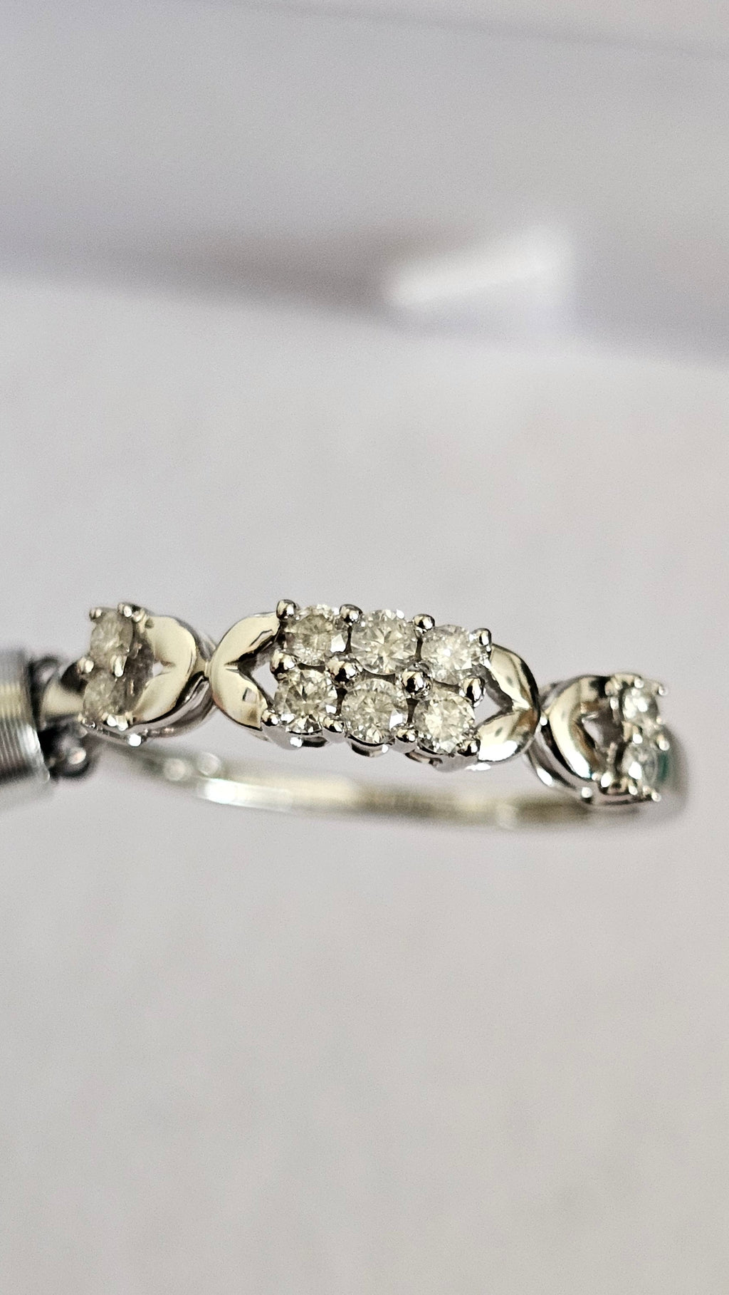 10ct White Gold 0.20ct Natural Diamond Eternity Ring , size Q