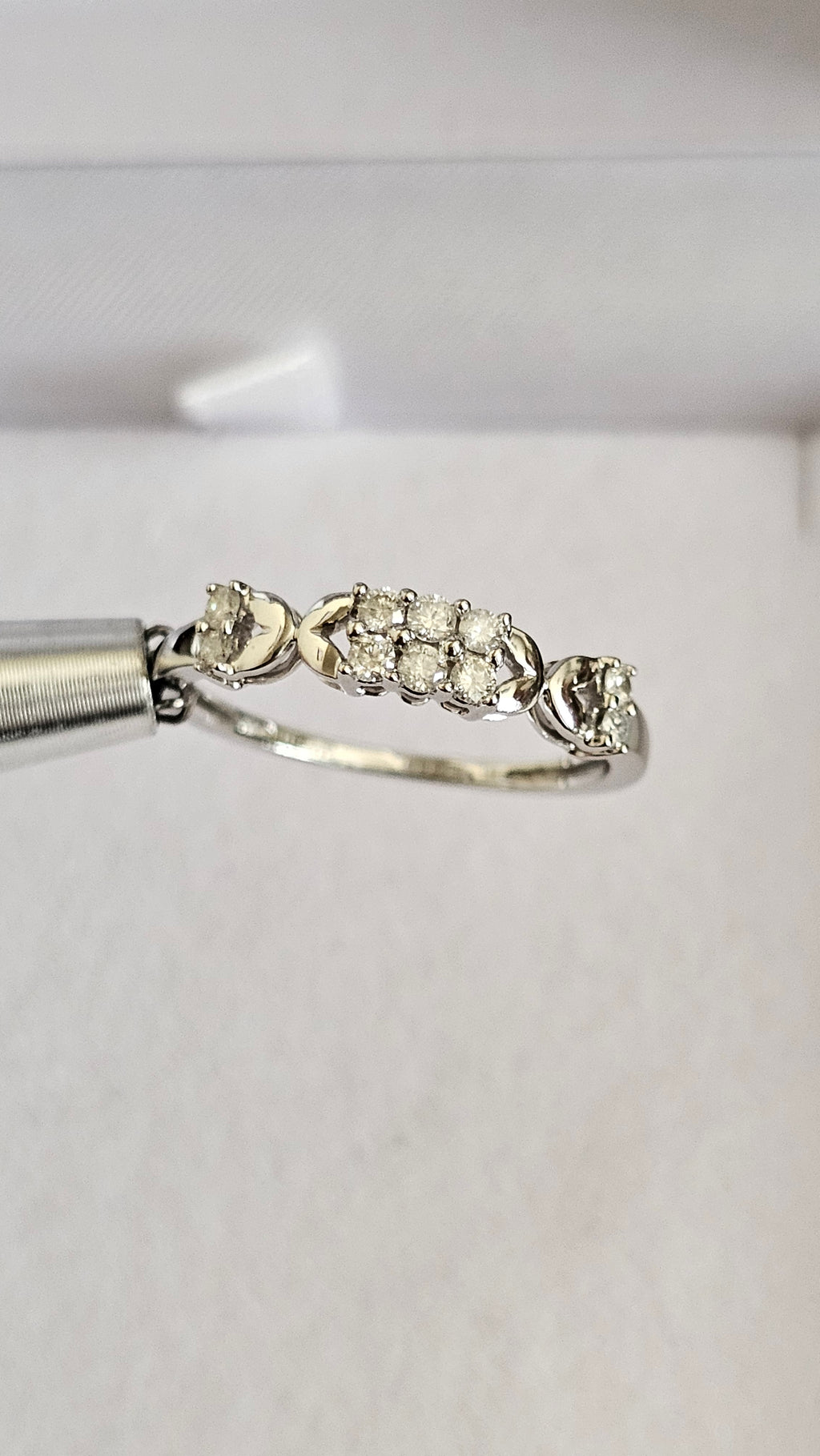 10ct White Gold 0.20ct Natural Diamond Eternity Ring , size Q