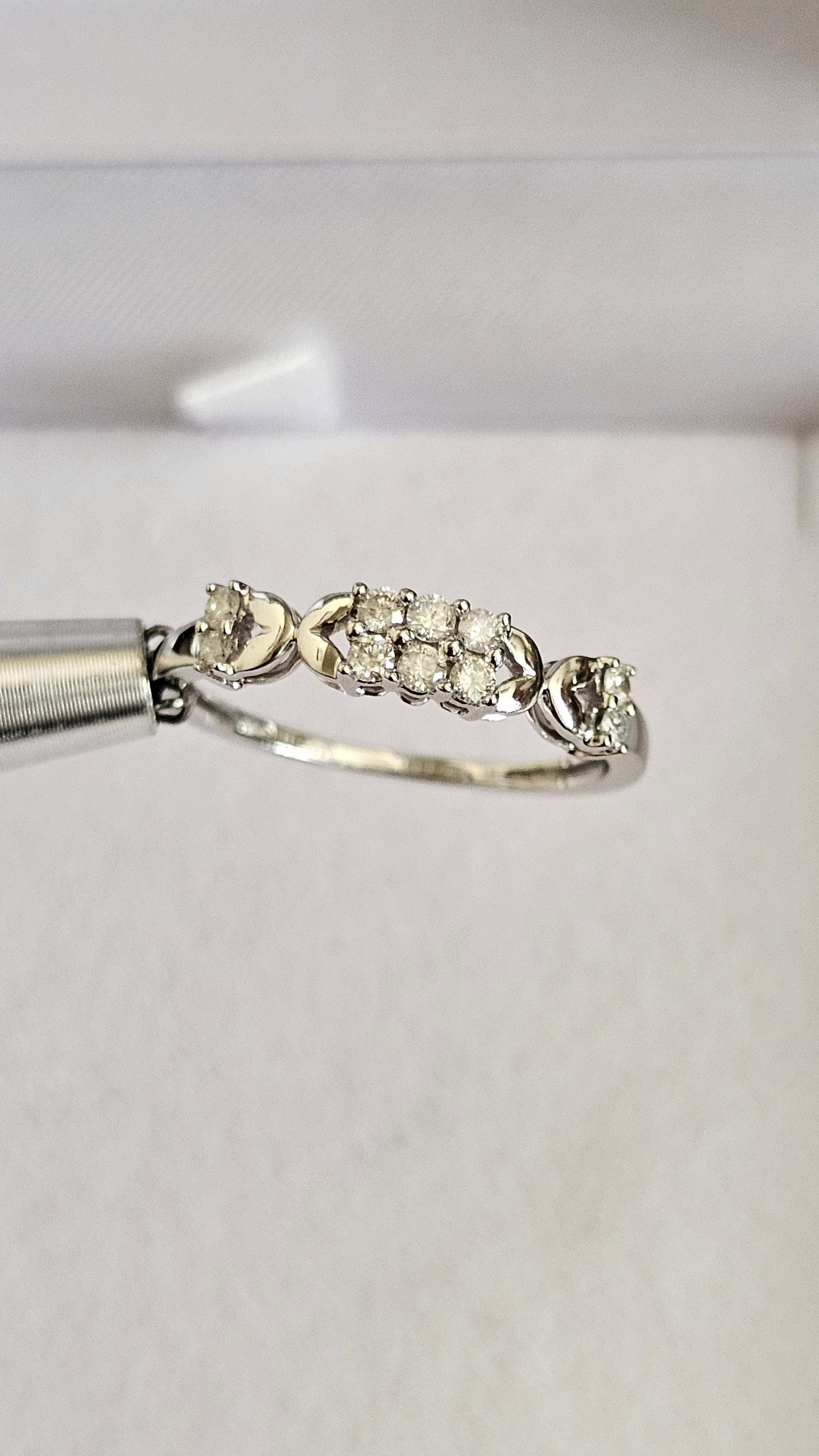10ct White Gold 0.20ct Natural Diamond Eternity Ring , size Q