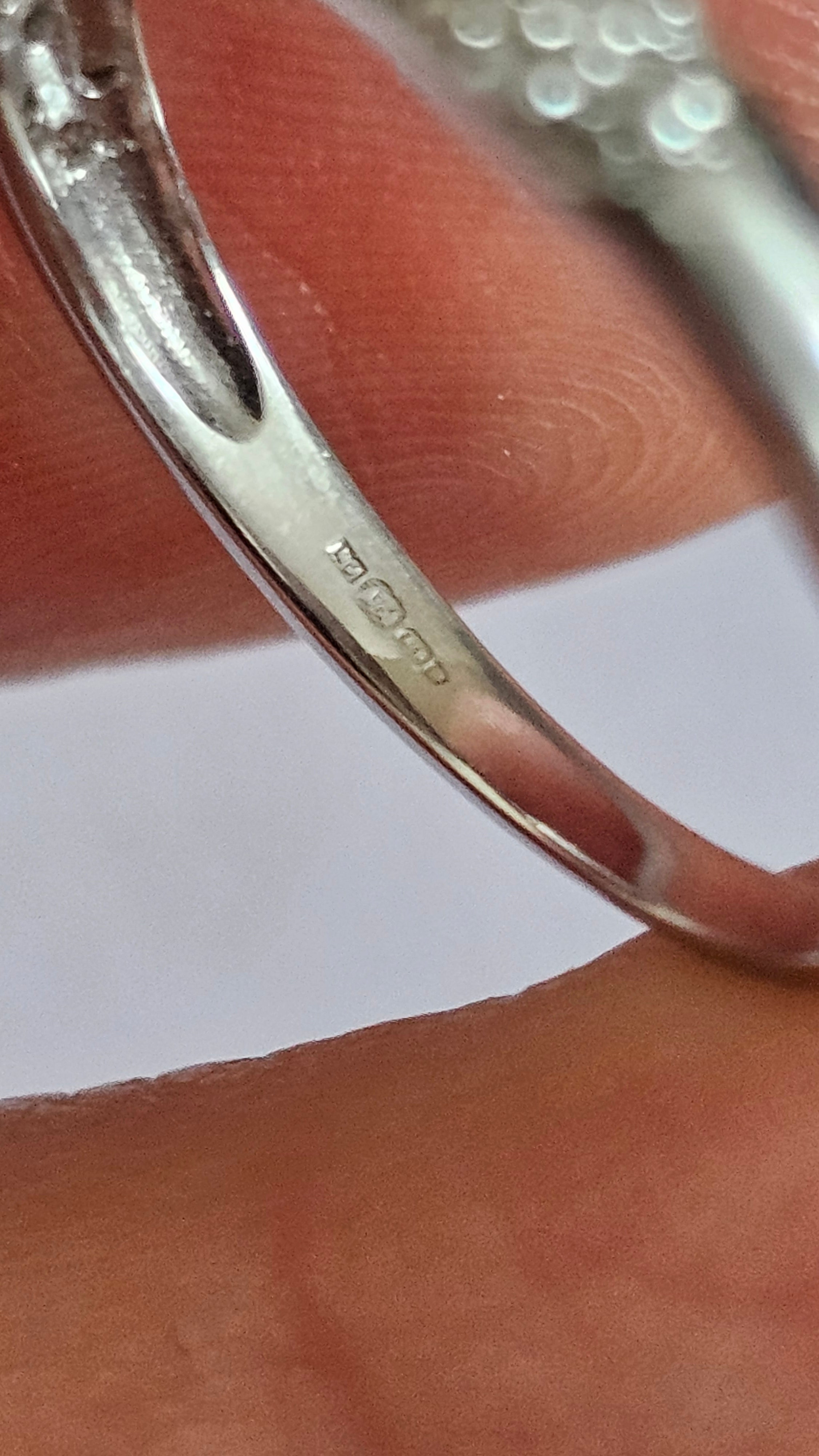 9ct White Gold 0.15ct Natural Diamond Pavé Ring – Size Q 1/2