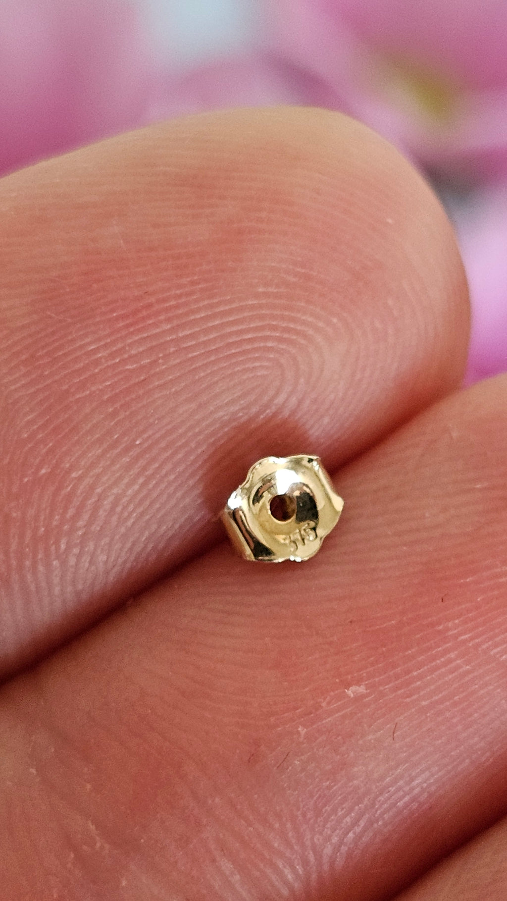 Solid 9ct Yellow Gold Ruby & Diamond Knot Stud Earrings