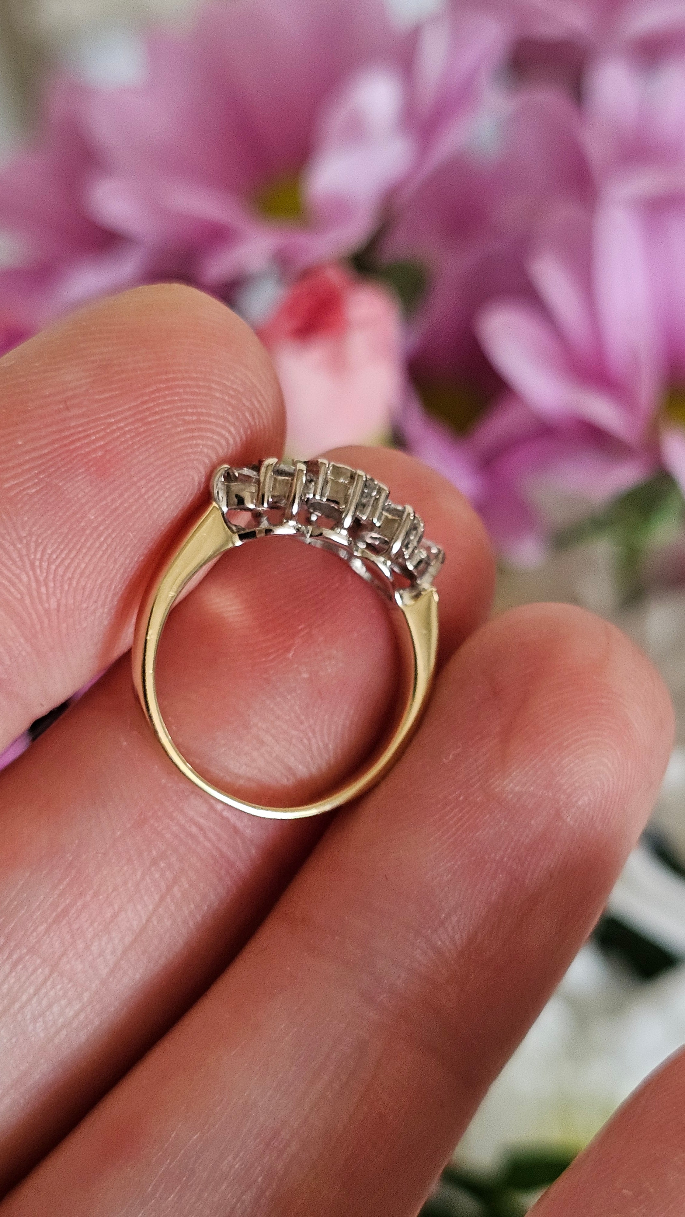 18ct Yellow Gold 0.50ct Natural Diamond Cluster Ring – Size J