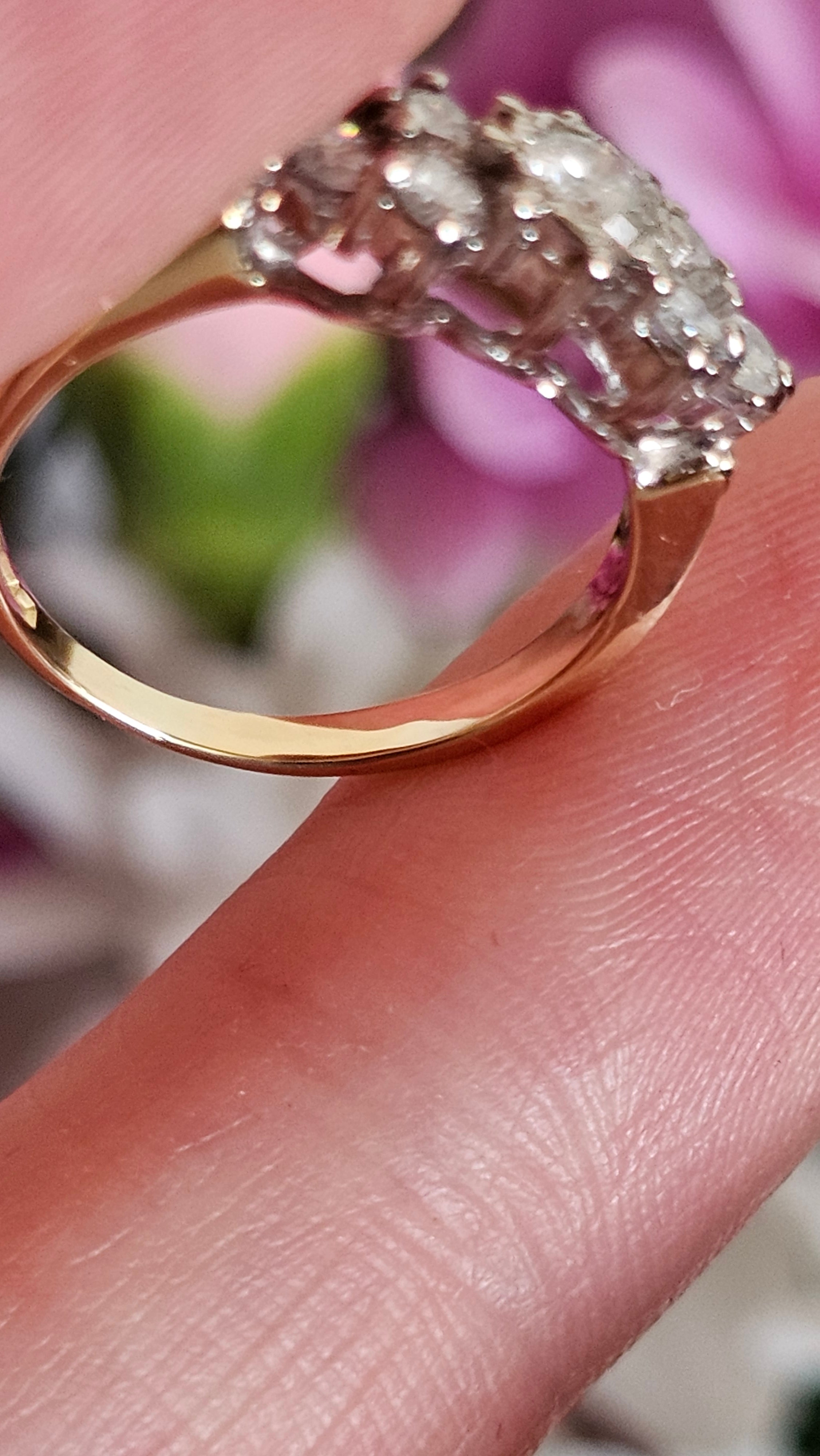 18ct Yellow Gold 0.50ct Natural Diamond Cluster Ring – Size J