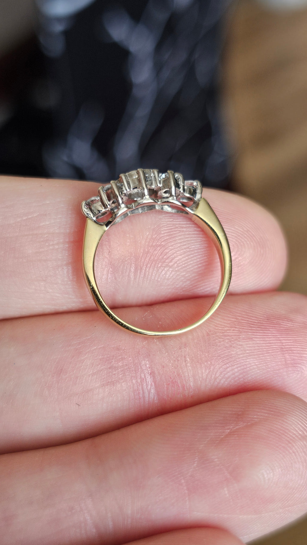 18ct Yellow Gold 0.50ct Natural Diamond Cluster Ring – Size J