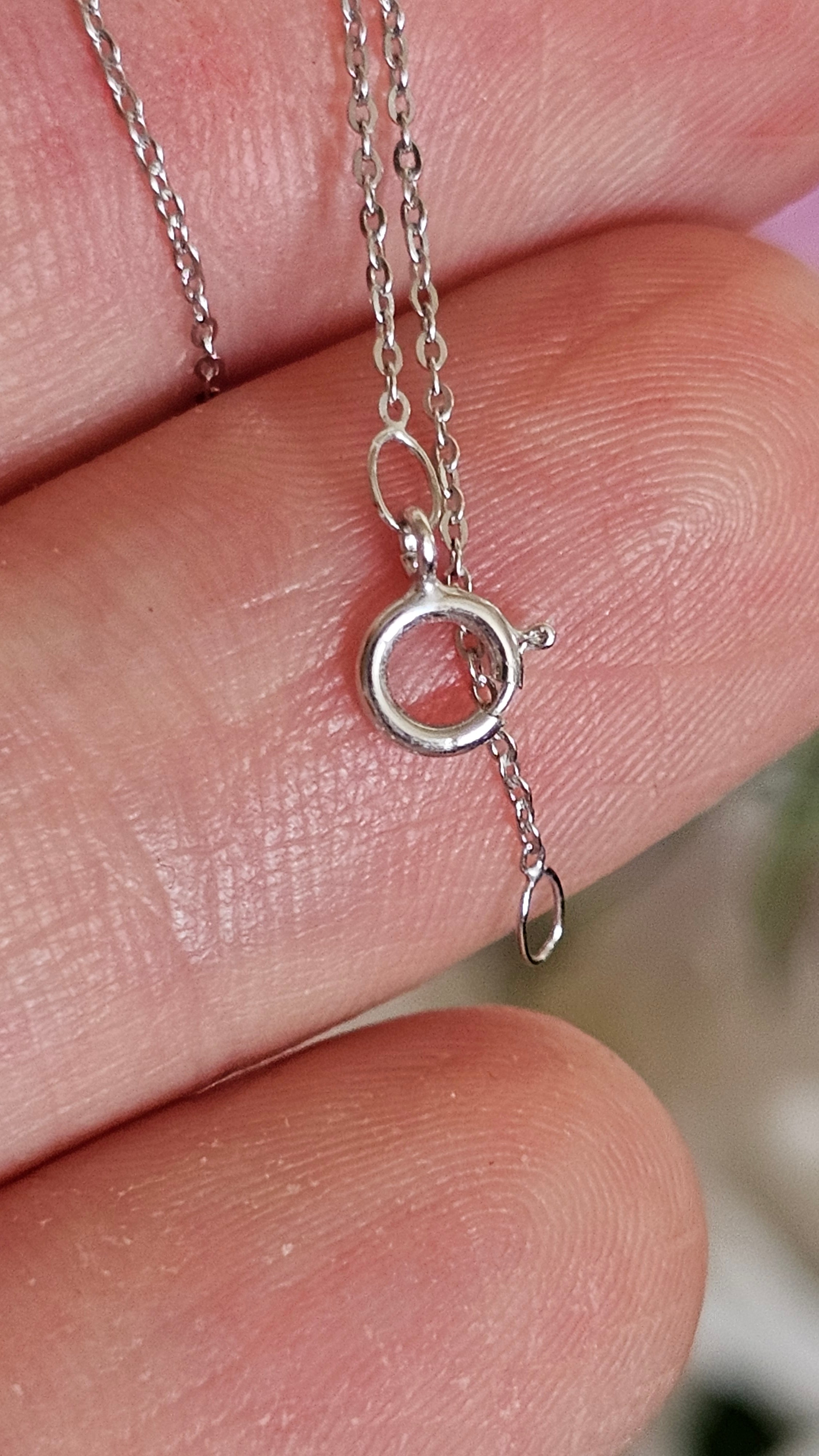 9ct White Gold & Natural Diamond Crescent Moon Necklace