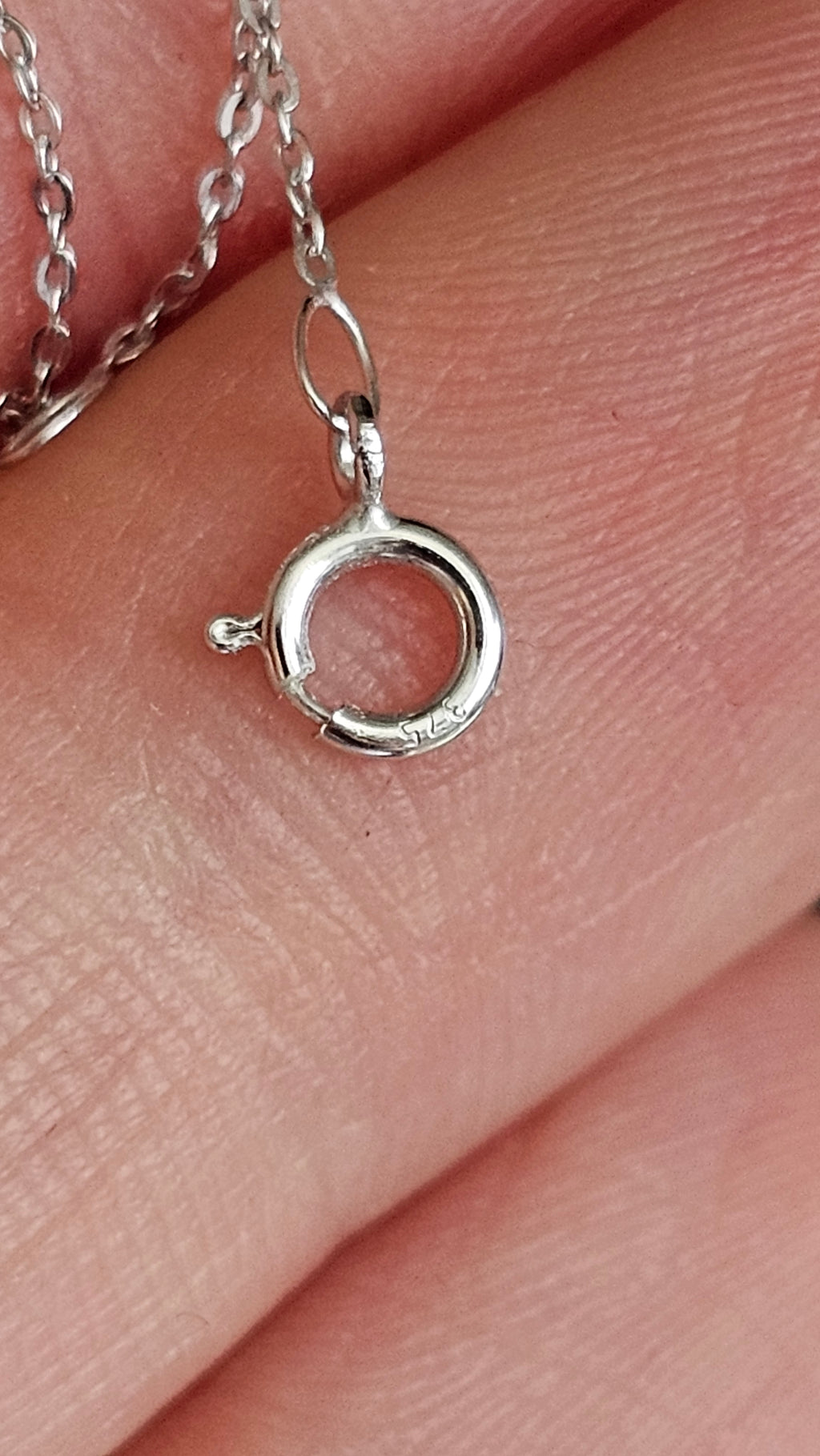 9ct White Gold & Natural Diamond Crescent Moon Necklace