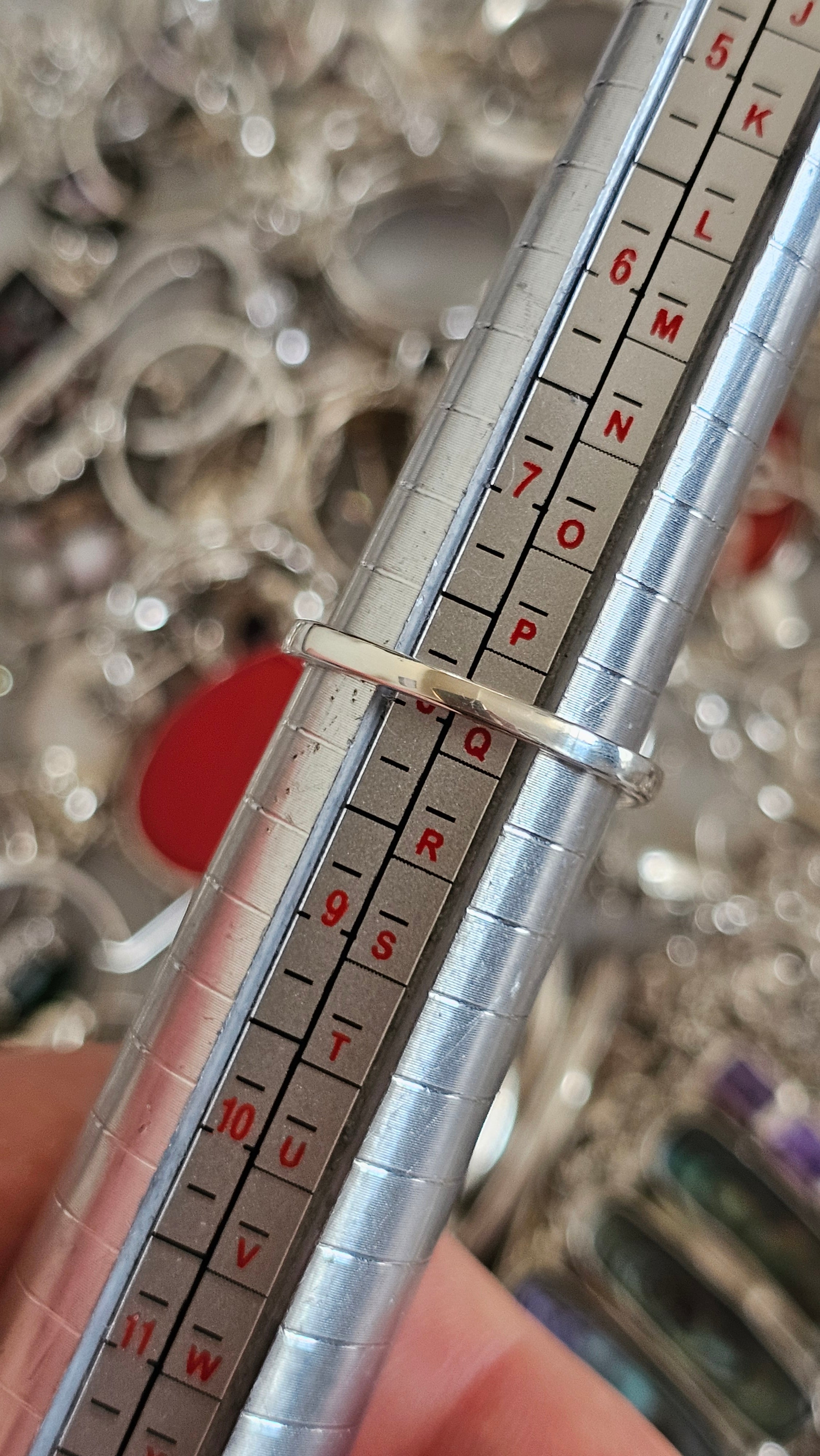 925 Sterling Silver Padparadscha Quartz Halo Ring – Size P 1/2