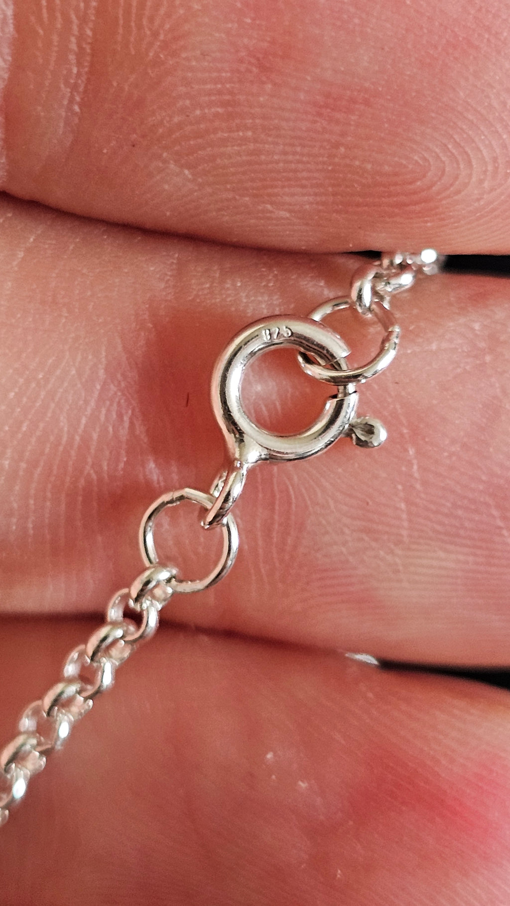 Vintage 925 Sterling Silver Double Moonstone Teardrop Pendant Necklace - 18"