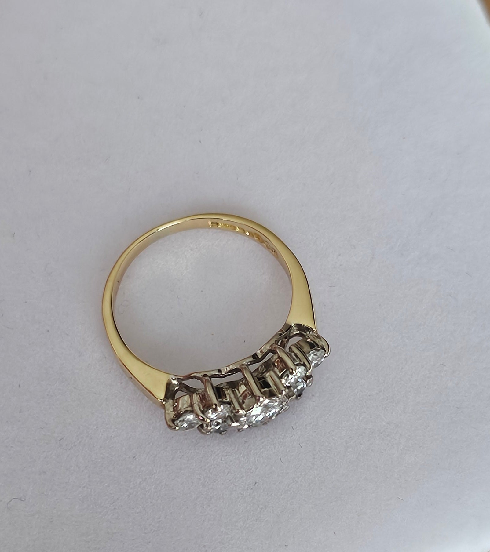 18ct Yellow Gold 0.50ct Natural Diamond Cluster Ring – Size J