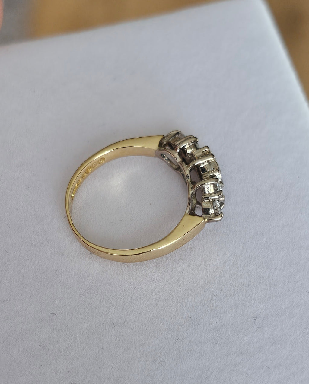 18ct Yellow Gold 0.50ct Natural Diamond Cluster Ring – Size J