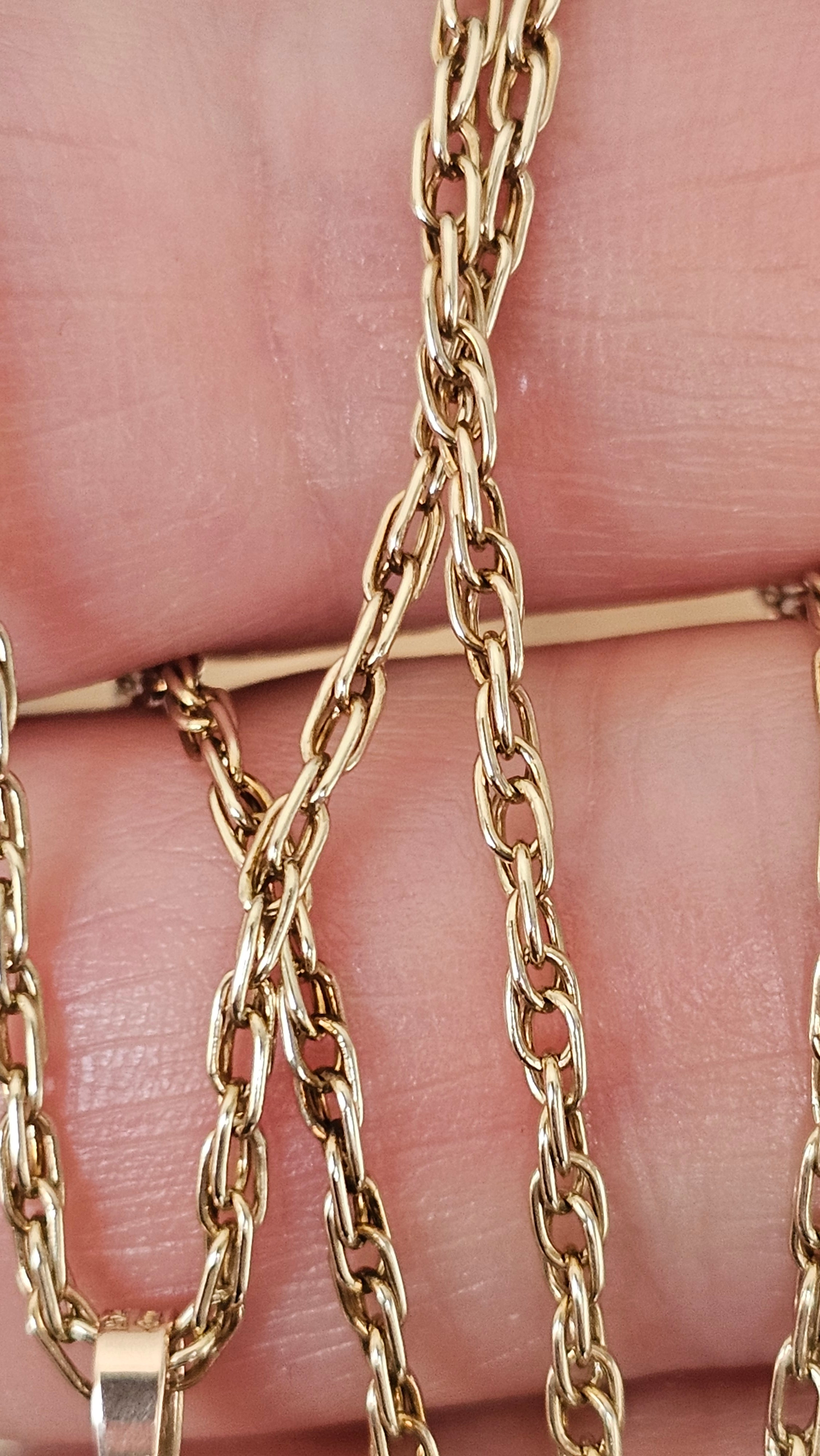 Vintage 9ct Yellow Gold Engraved Oval Locket & Chain Necklace 24"9.16g