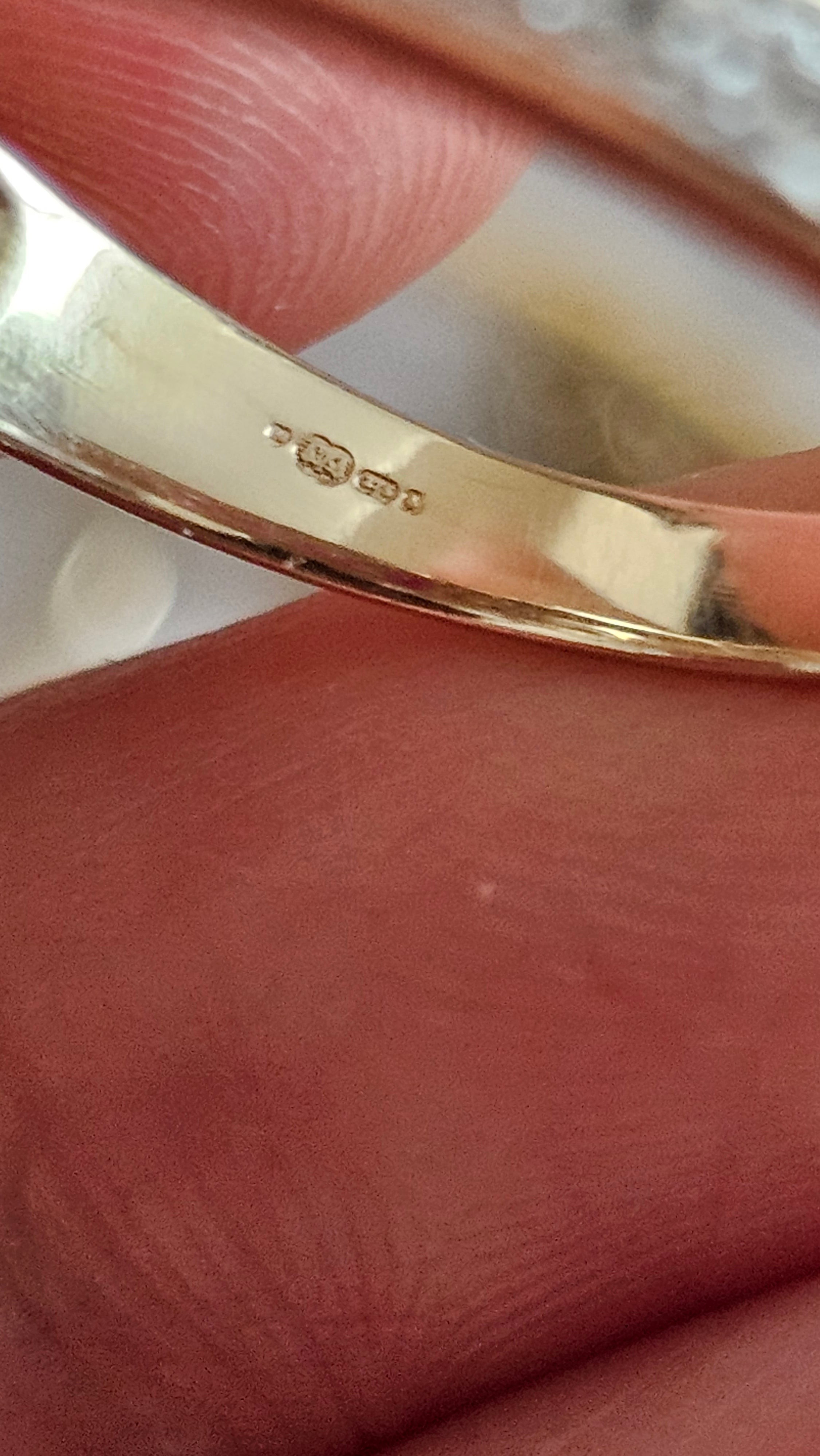 9ct Yellow Gold Ruby and Diamond Ring , size R 1/2  , 4.78 grams