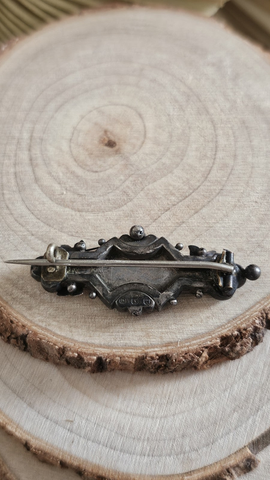 Antique 1897 Sterling Silver Floral Horseshoe Brooch Fully Hallmarked Victorian