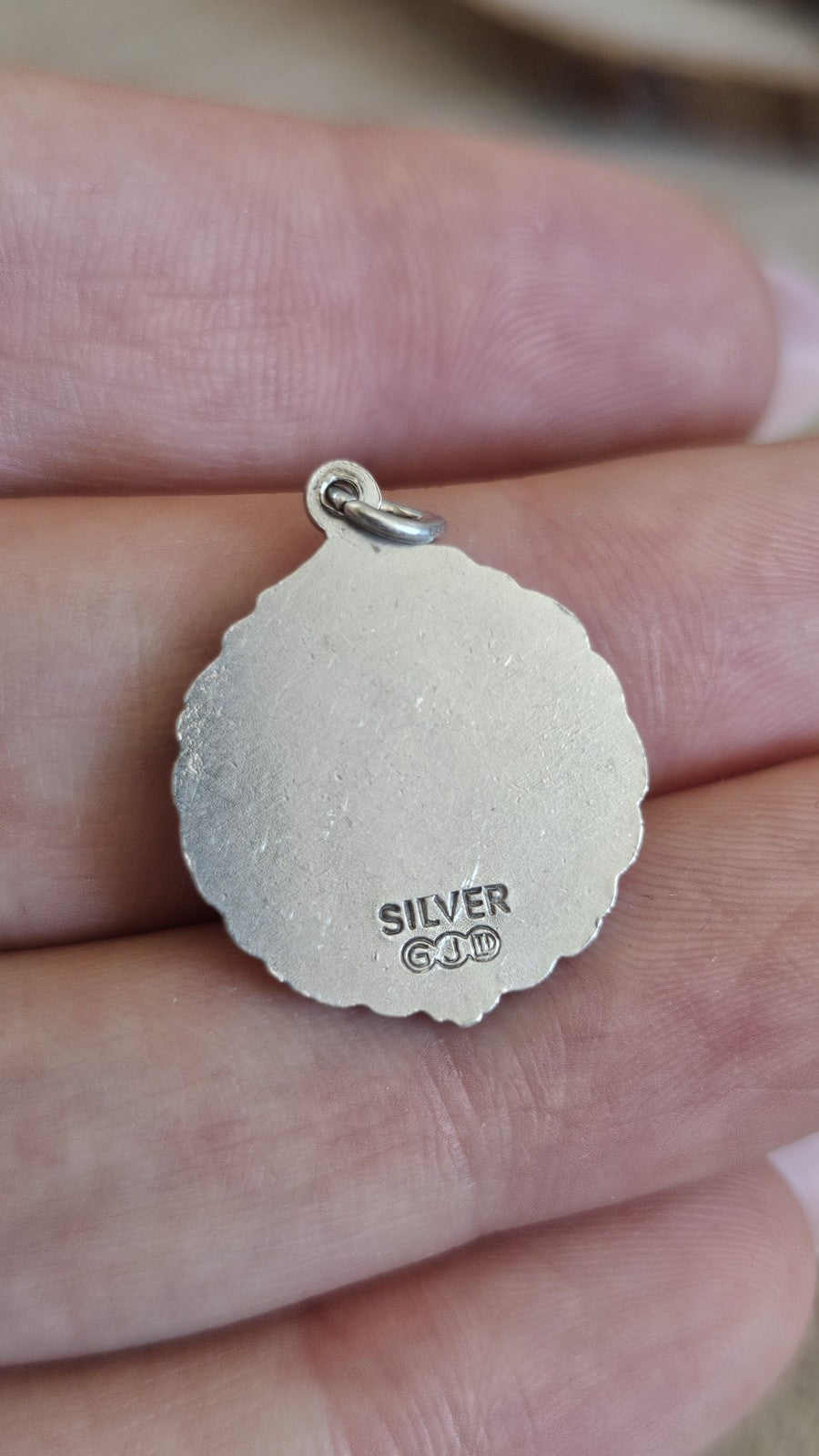 Vintage Georg Jensen Silver St Christopher Pendant Medal 5.19g