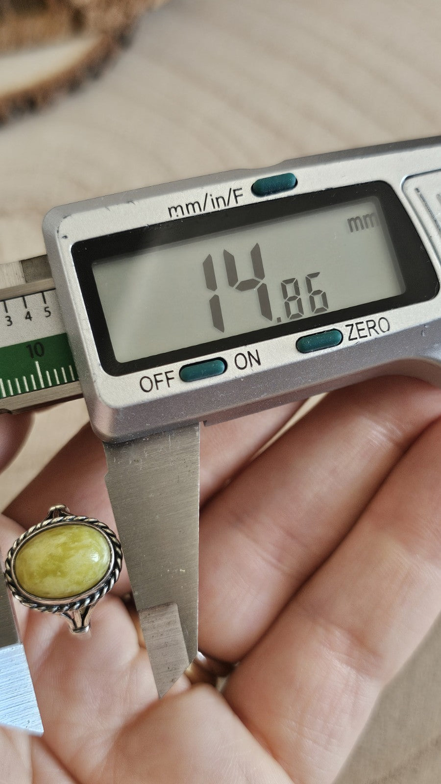 Vintage 925 Sterling Silver Connemara marble Celtic Ring Size L