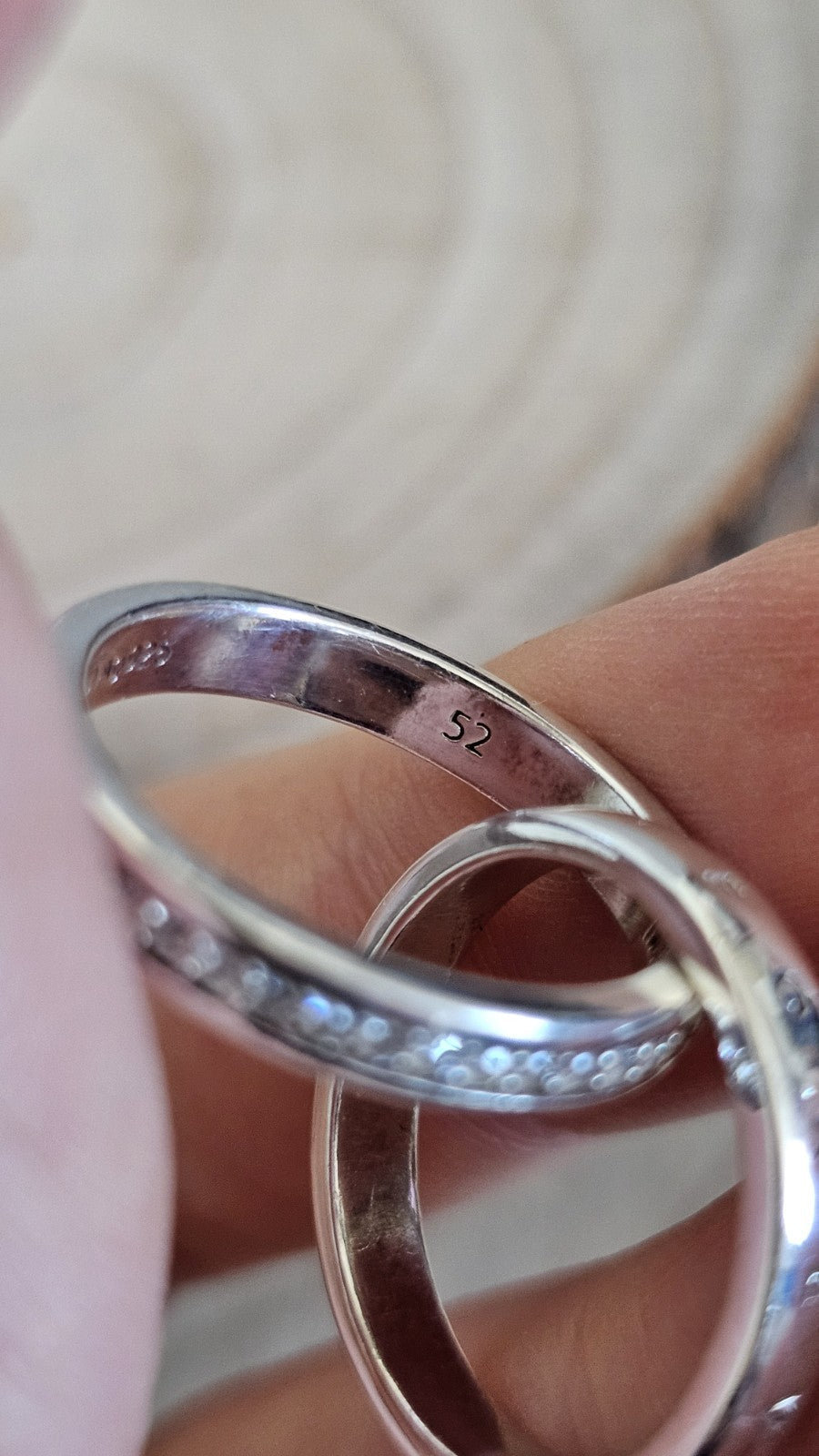 Thomas Sabo Forever Together 925 Sterling Silver CZ Interlocking Ring L 1/2