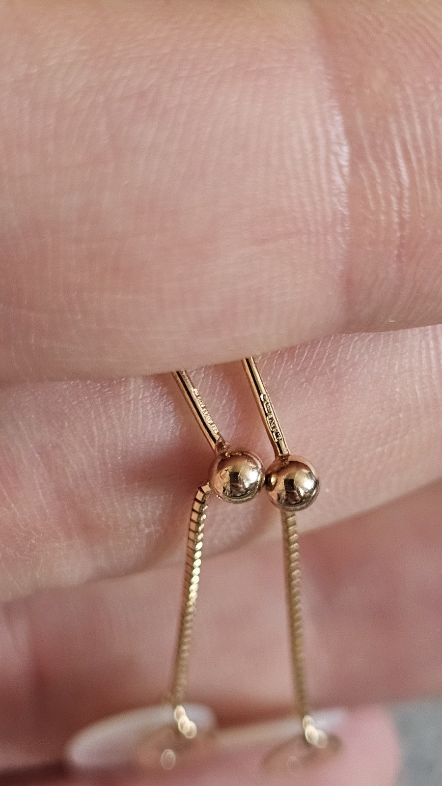 9ct Yellow Gold Mother of Pearl Dangle Drop Stud Earrings 1.55g