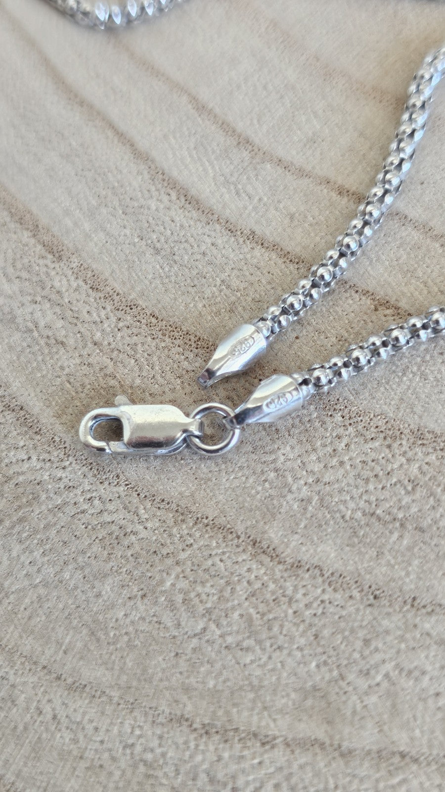 Vintage 1978 Sterling Silver Engraved Locket Pendant 22" 925 Chain 28.79g