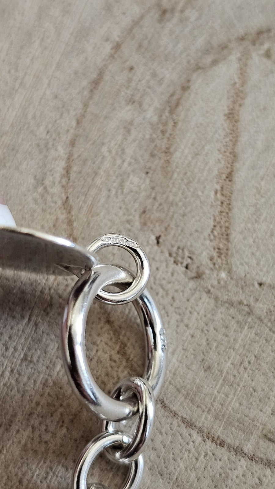 925 Sterling Silver Chunky Heart Pendant Necklace T-Bar Hallmarked 27.61g