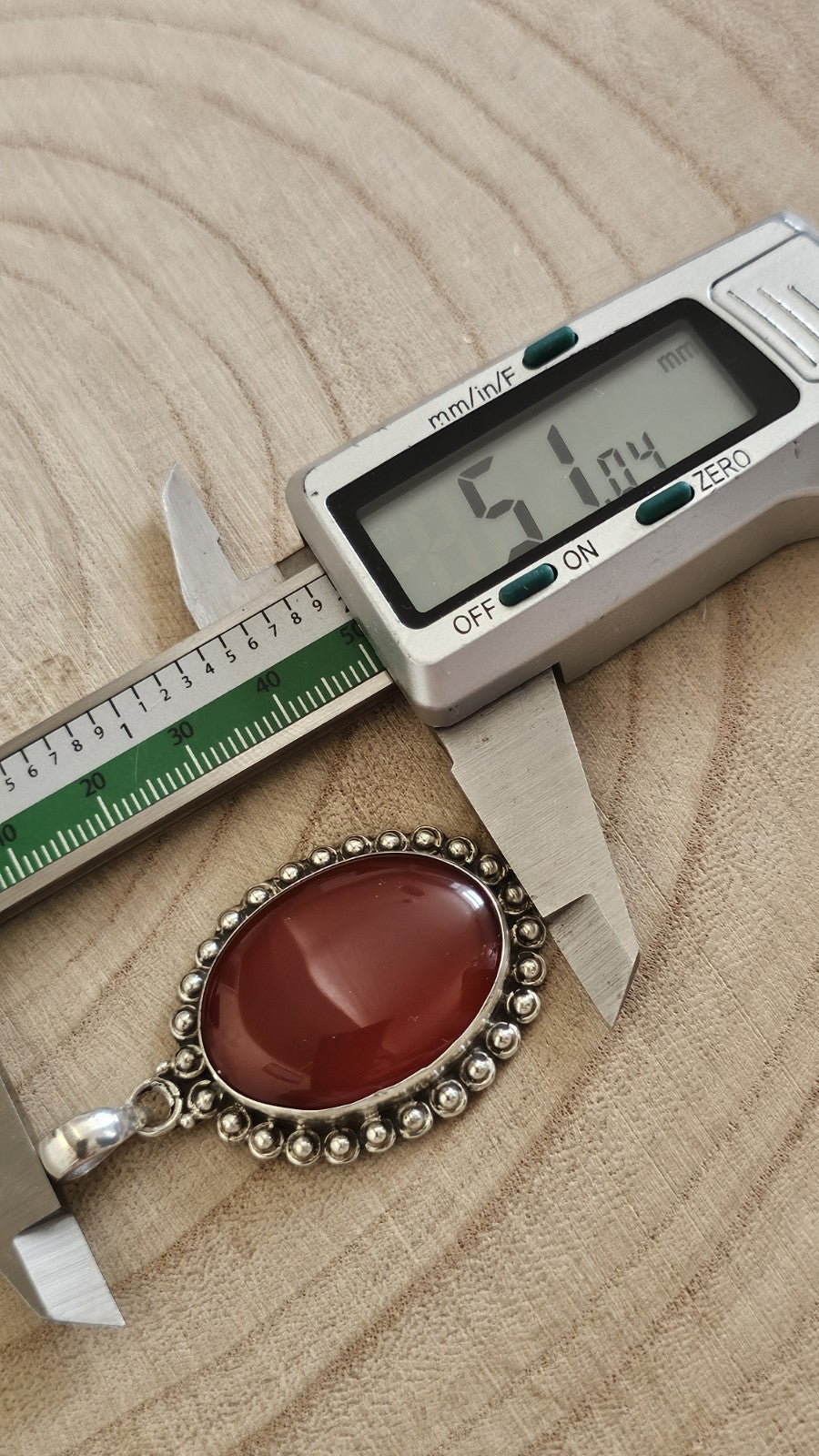 925 Sterling Silver Large Carnelian Pendant – Oval Statement Pendant 15g