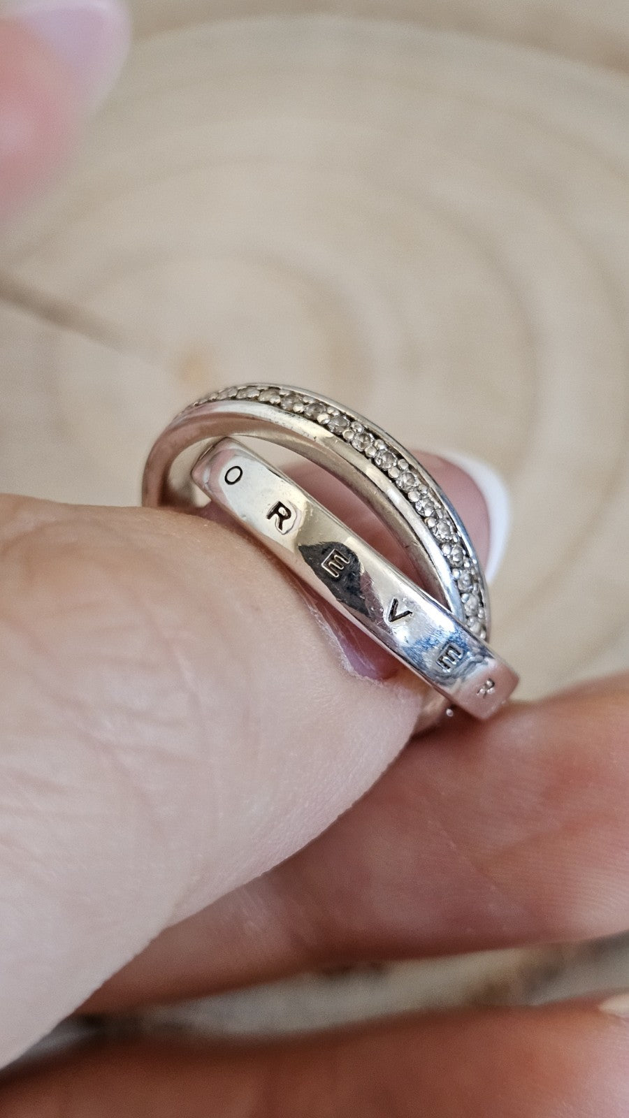 Thomas Sabo Forever Together 925 Sterling Silver CZ Interlocking Ring L 1/2