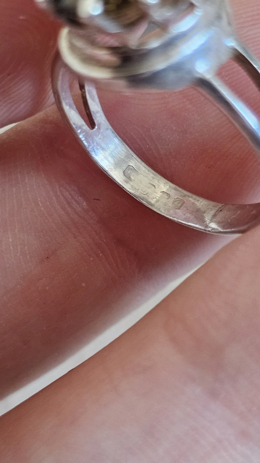 925 Sterling Silver Smoky Quartz Oval Solitaire Ring Size M 1/2 Hallmarked