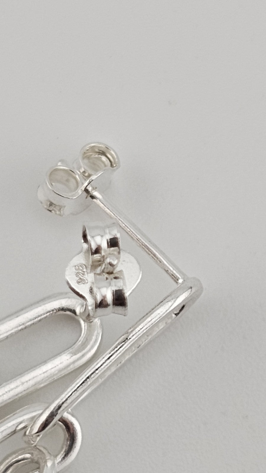 925 Sterling Silver Pearl Drop Dangle Earrings – New Boxed, 33mm length 