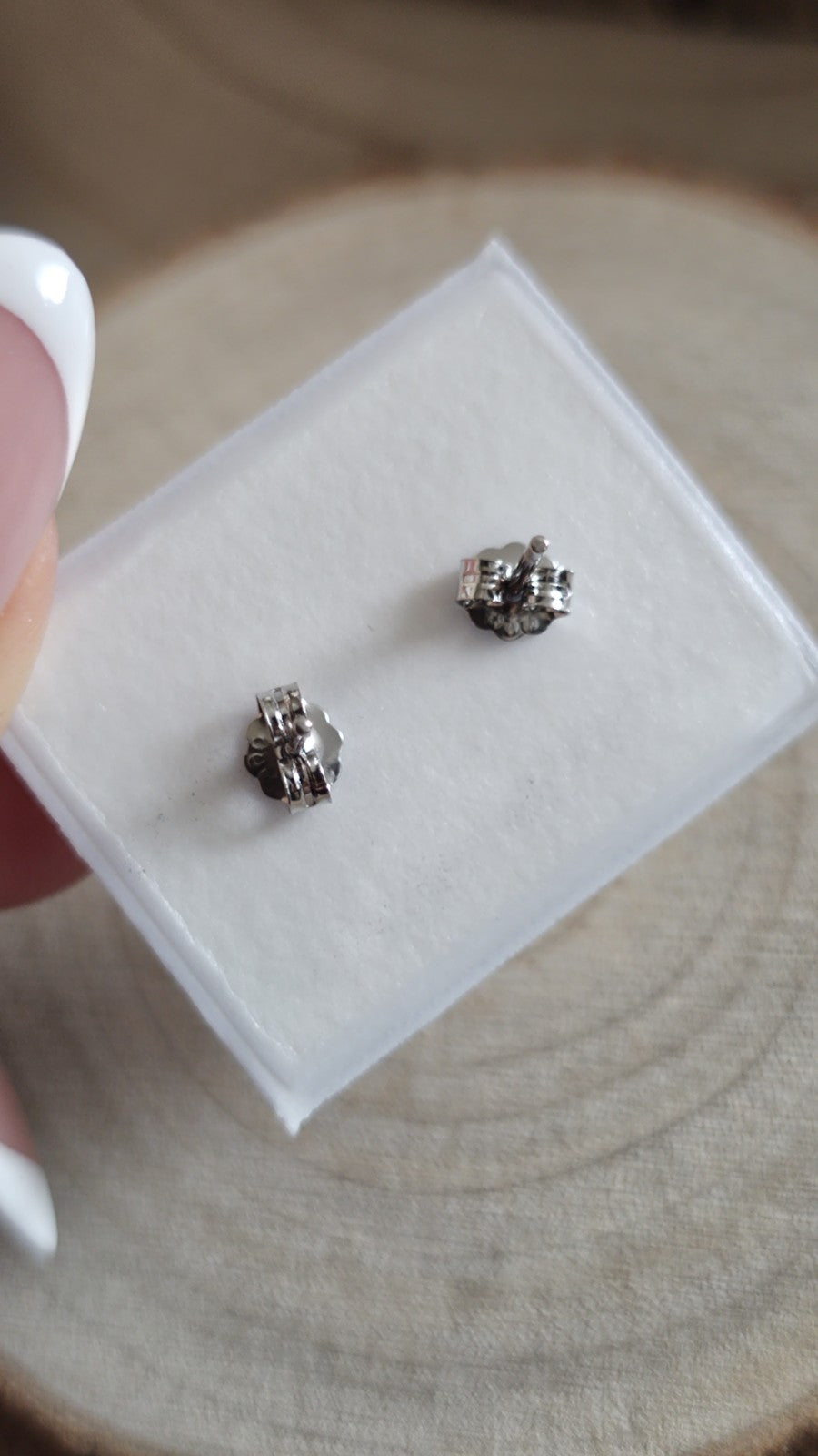 925 Sterling Silver Olive Green CZ Halo Stud Earrings 5.8mm , New Boxed