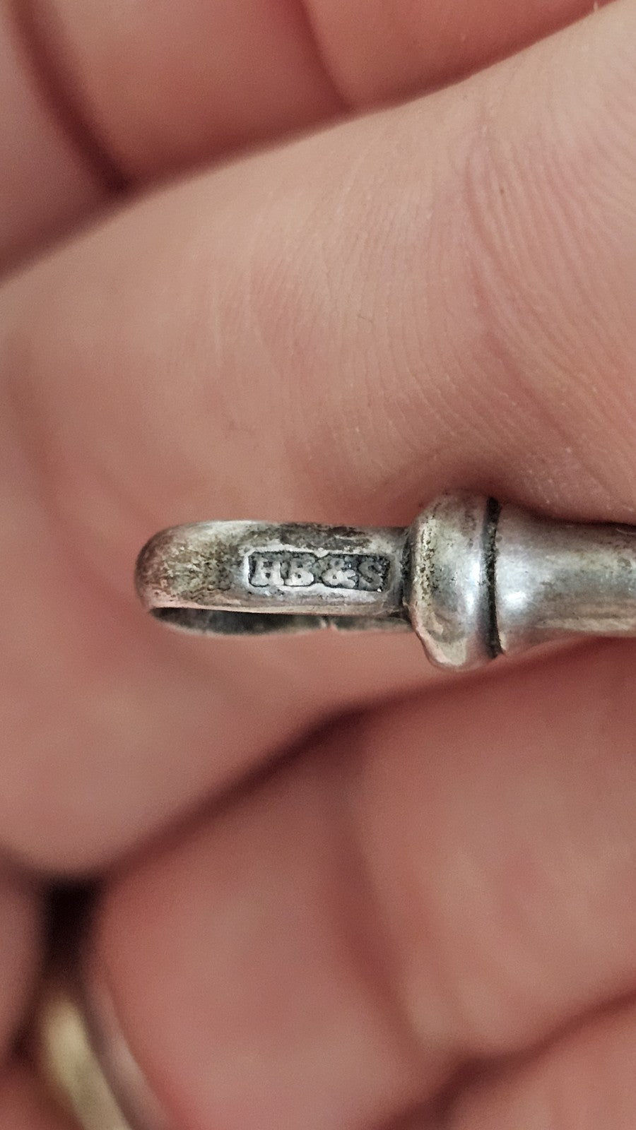 Antique HB&S Sterling Silver Albert Watch Chain Bracelet 35.11g 8.4" Hallmarked