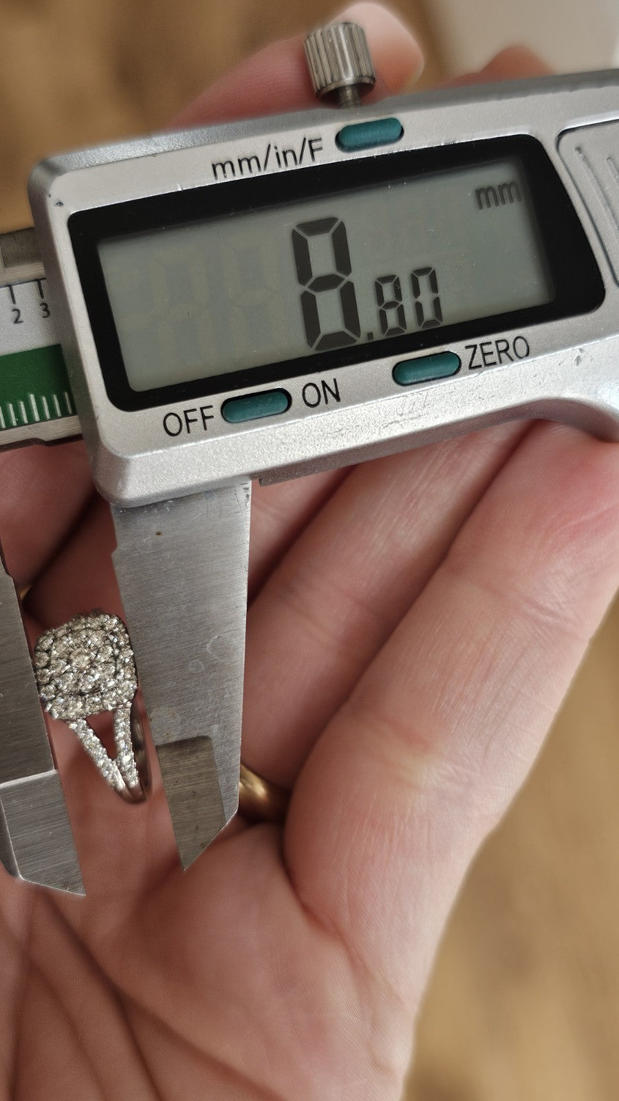 💎 9ct White Gold 0.50ct Natural Diamond Cluster Ring – Size K½ – Sparkling