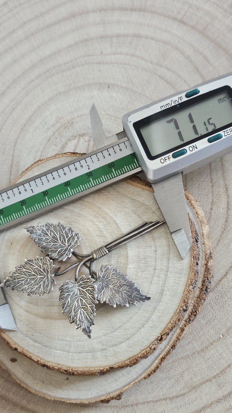 Vintage Silver Leaf Bouquet Brooch Stamped SILVER Botanical Leaves 6.46g