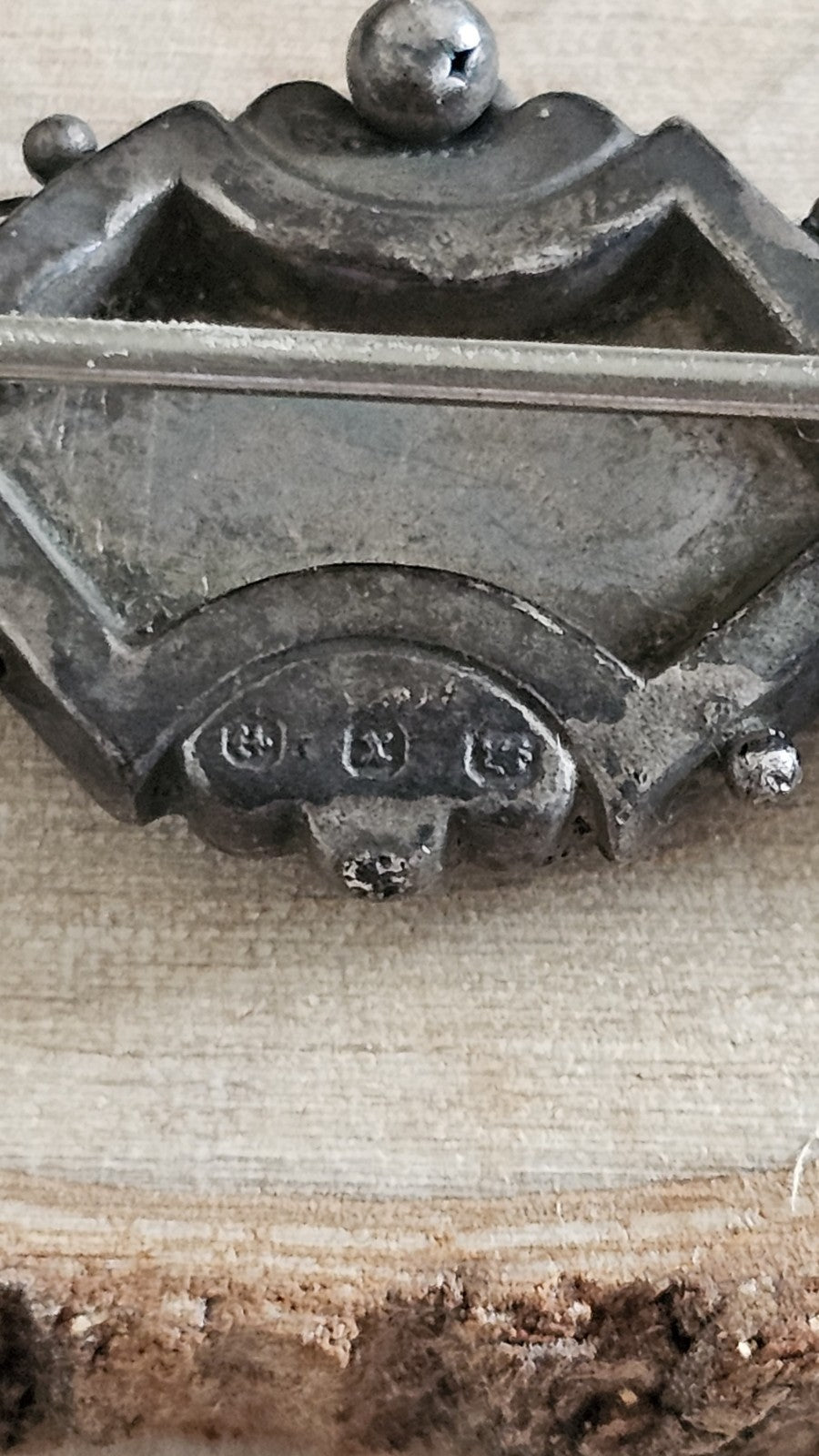 Antique 1897 Sterling Silver Floral Horseshoe Brooch Fully Hallmarked Victorian