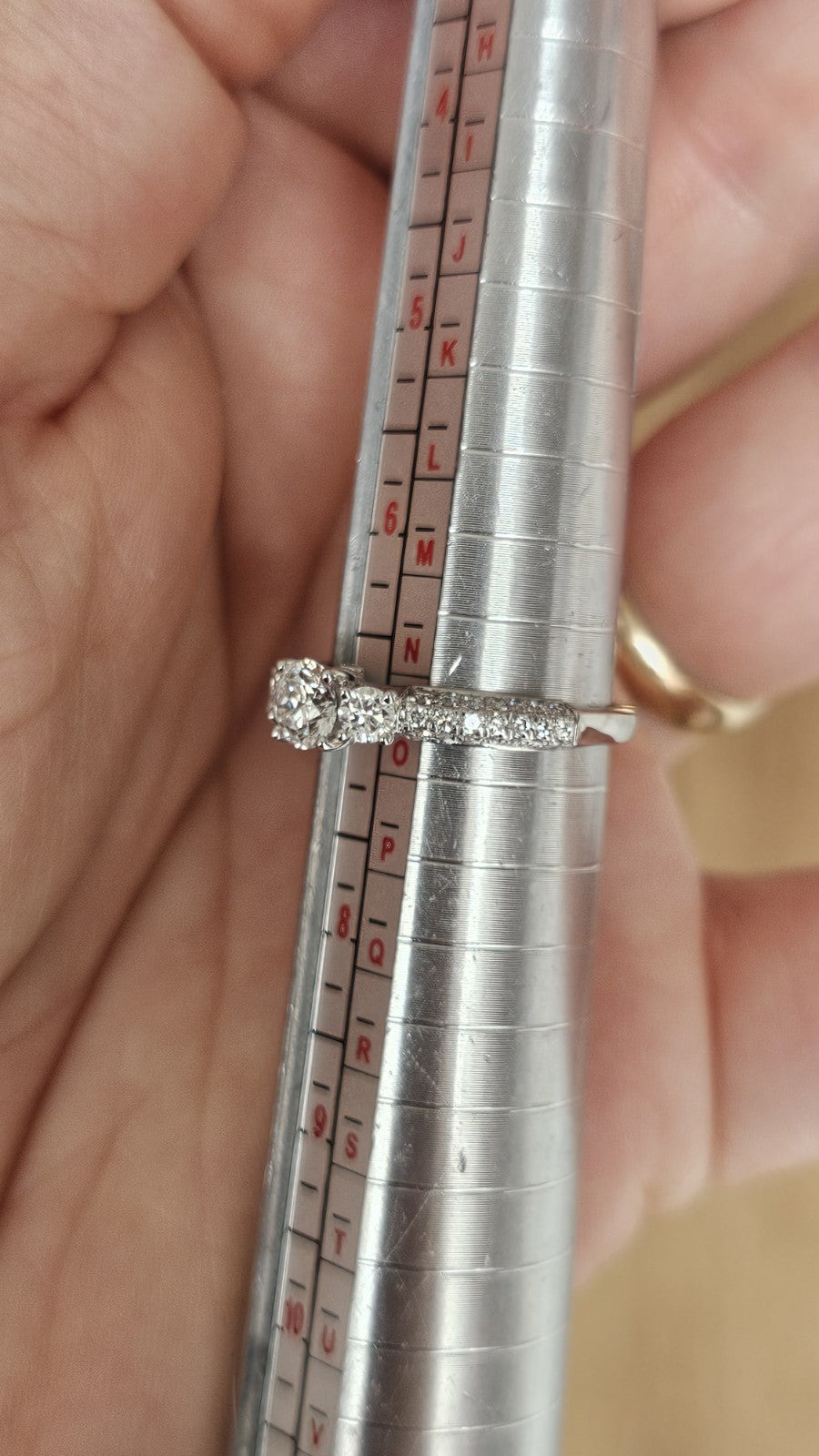 Platinum 950 Natural Diamond Ring 1.02ct GSI Certified Size N 1/2 💍