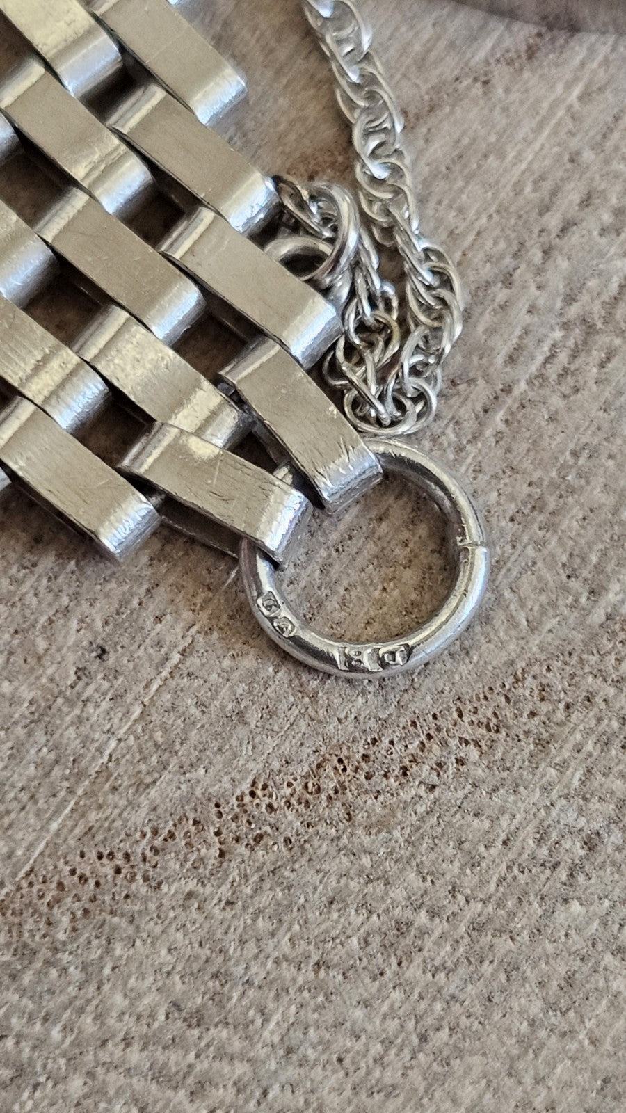 Vintage 1978 Sterling Silver Gate Bracelet Heart Padlock Hallmarked 7" 20.45g