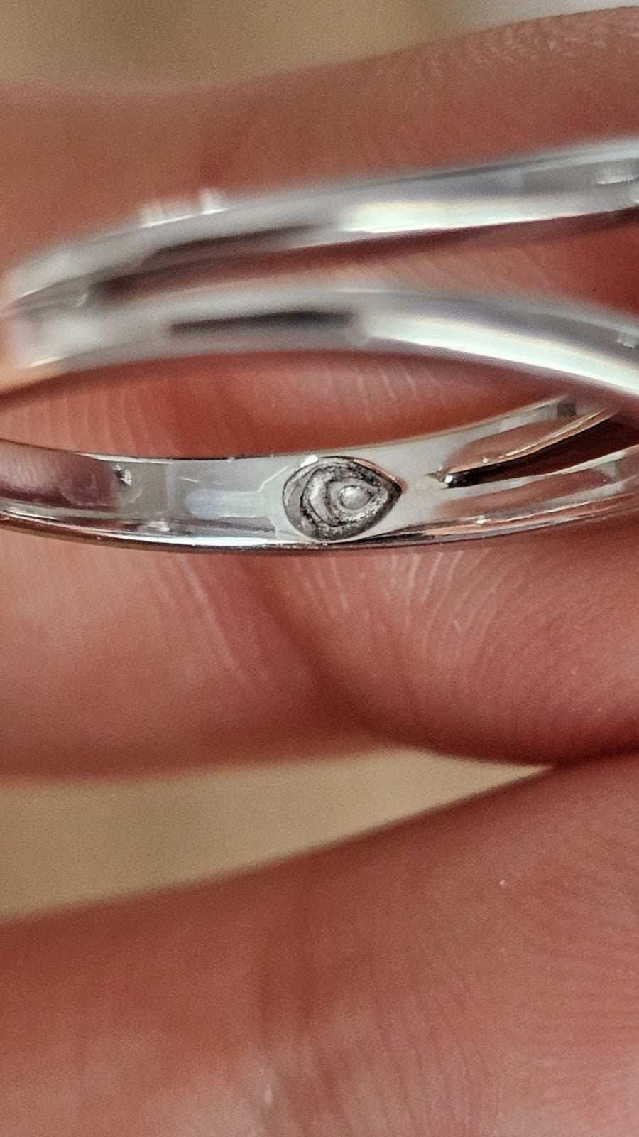 9ct White Gold Natural Diamond Solitaire Ring 0.33ct Size L  Hallmarked