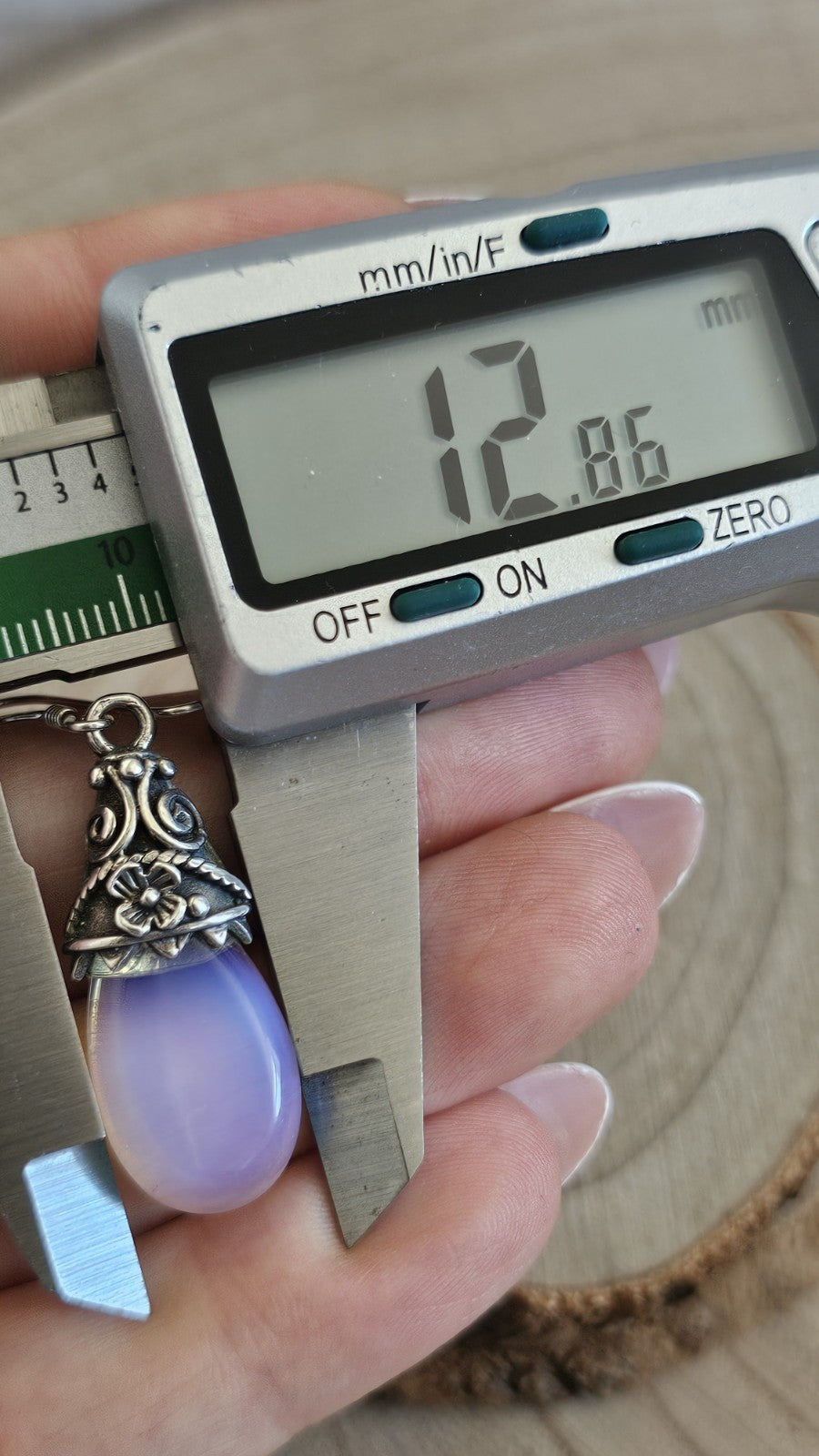925 Sterling Silver Opalite Drop Earrings Floral Dangle Hooks 46.5mm
