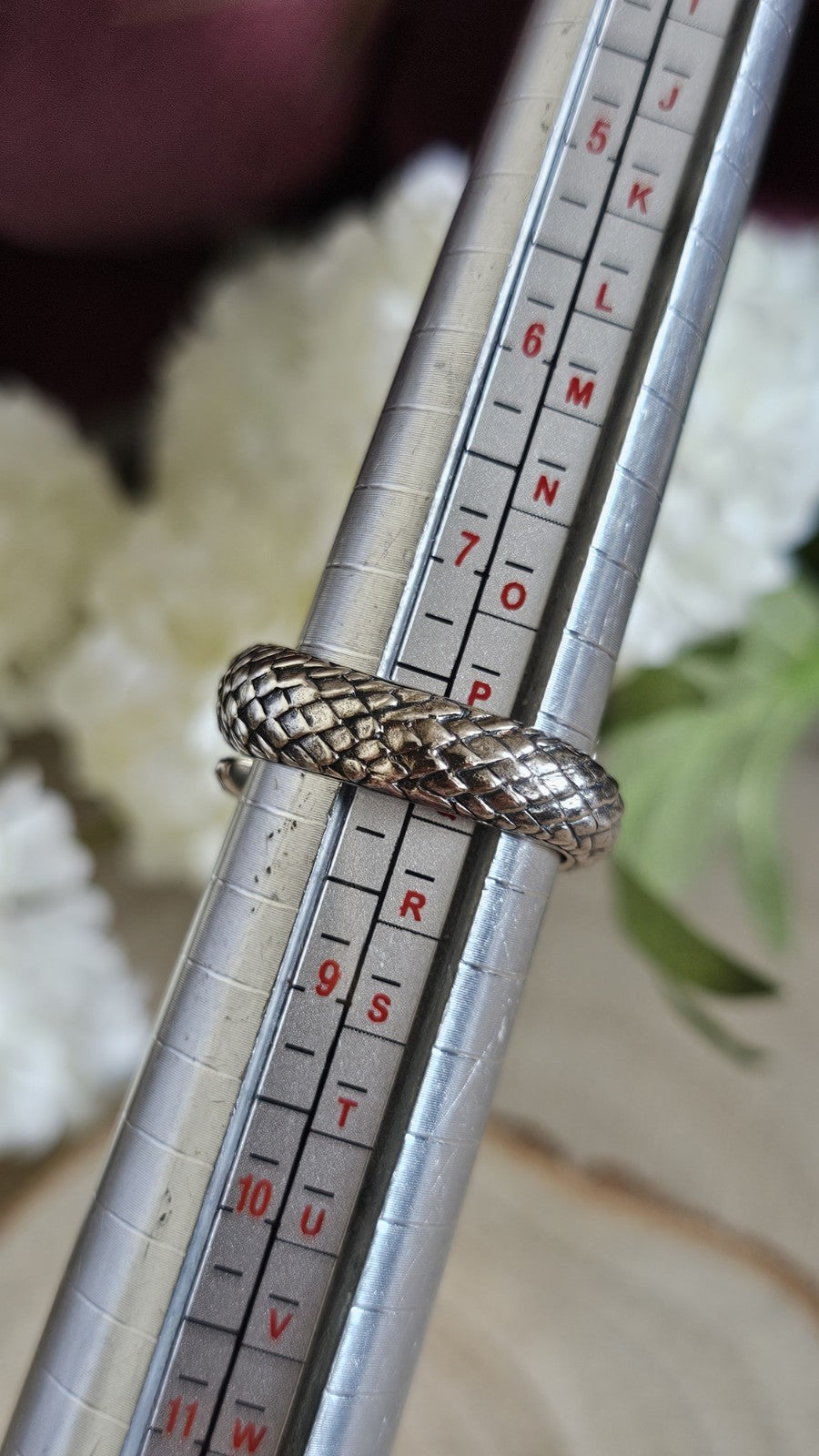 Thomas Sabo 925 Sterling Silver Snake Ring Clear Stone Eyes Size P 1/2 9.19