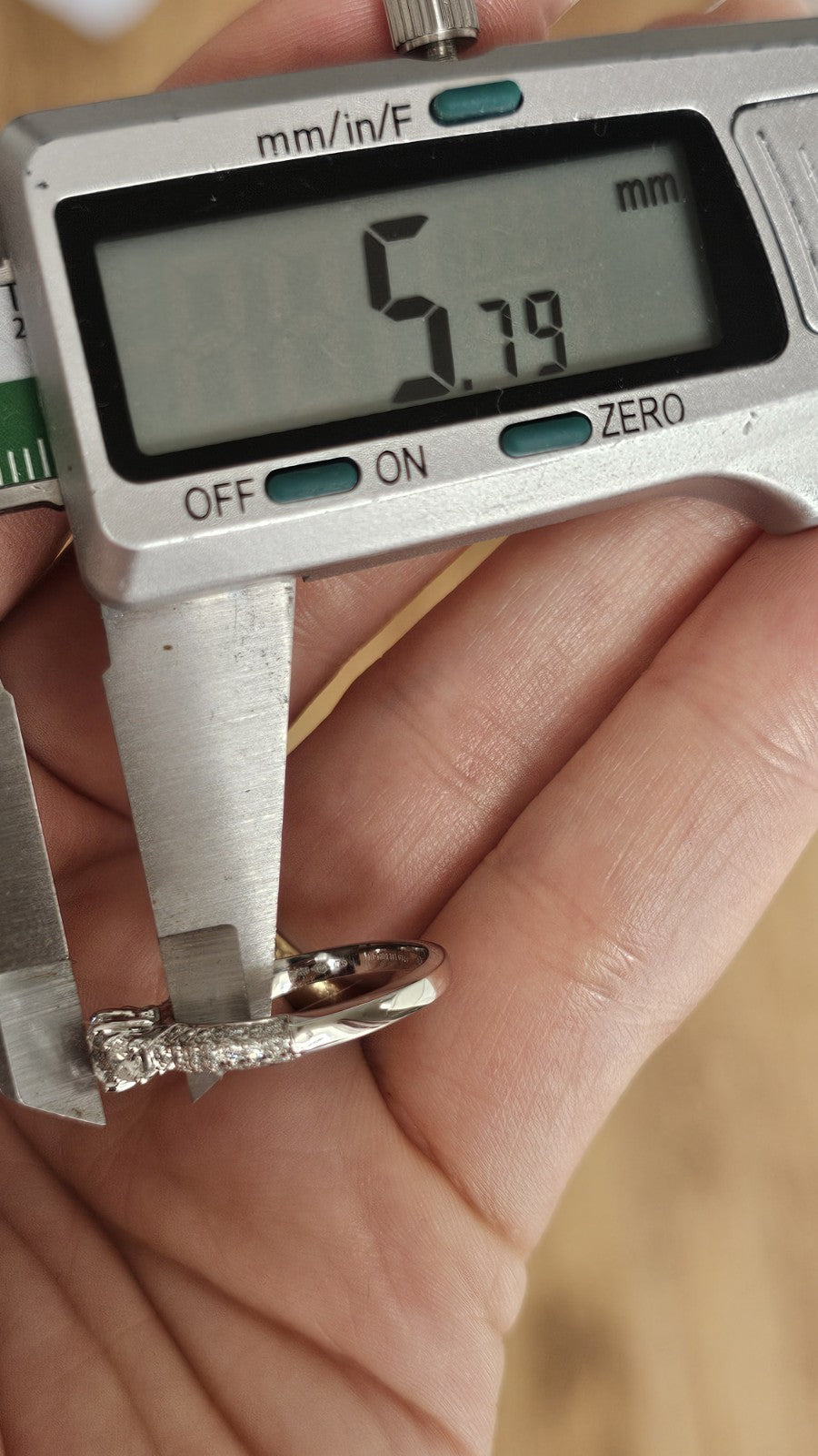 Platinum 950 Natural Diamond Ring 1.02ct GSI Certified Size N 1/2 💍